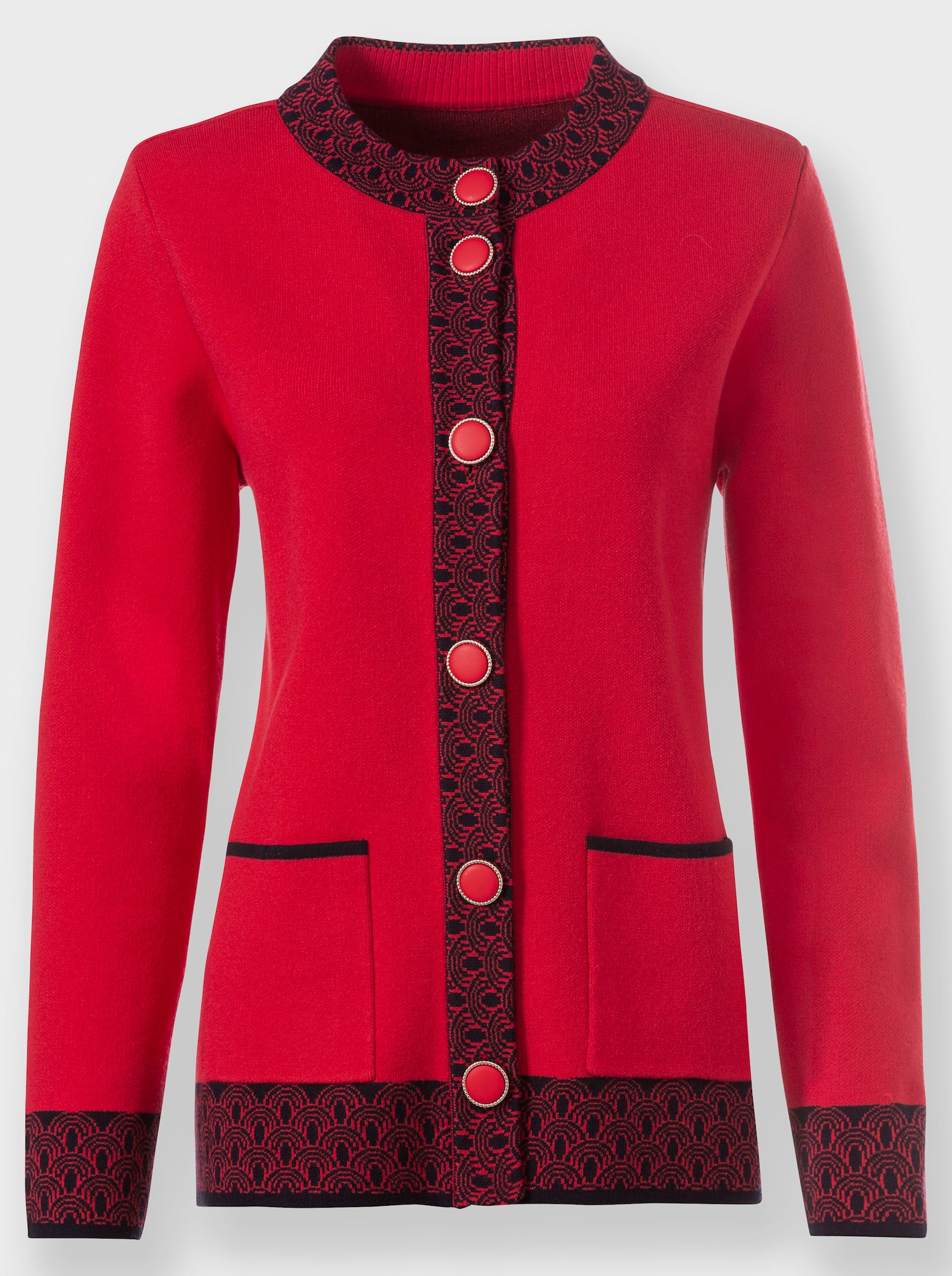 Strickjacke mit Modal-Anteil - rot