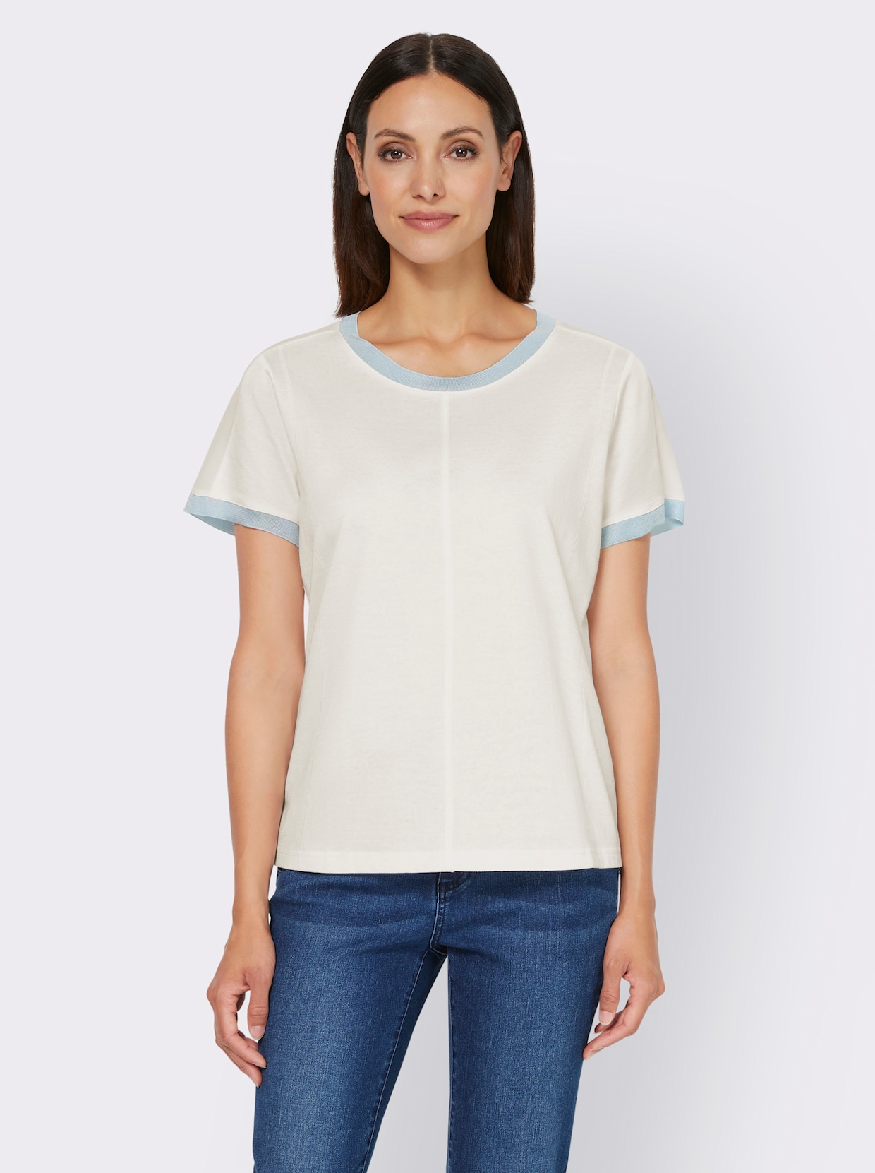 heine Shirt met korte mouwen - ecru