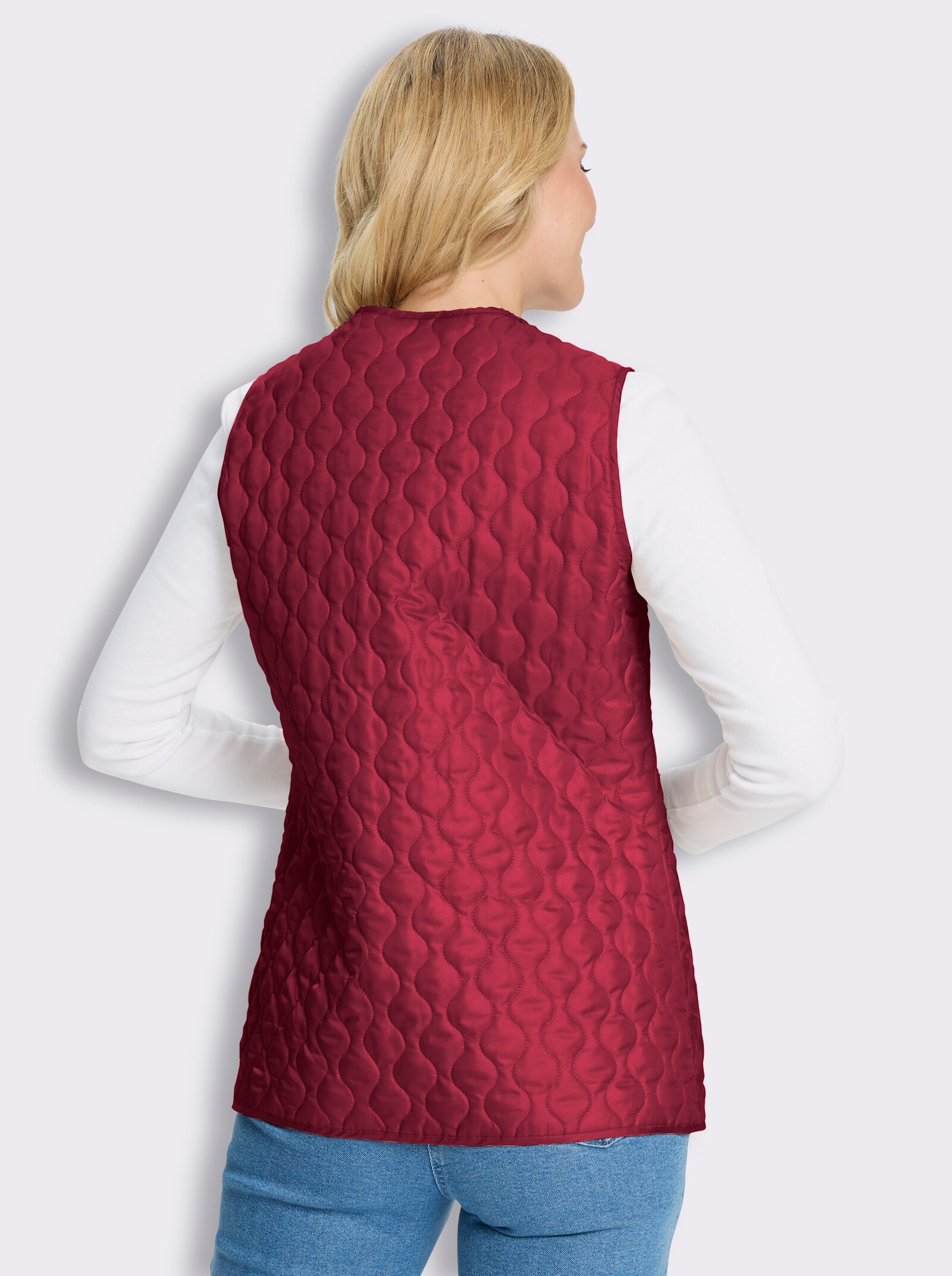 Steppweste mit Wattierung - kirsche