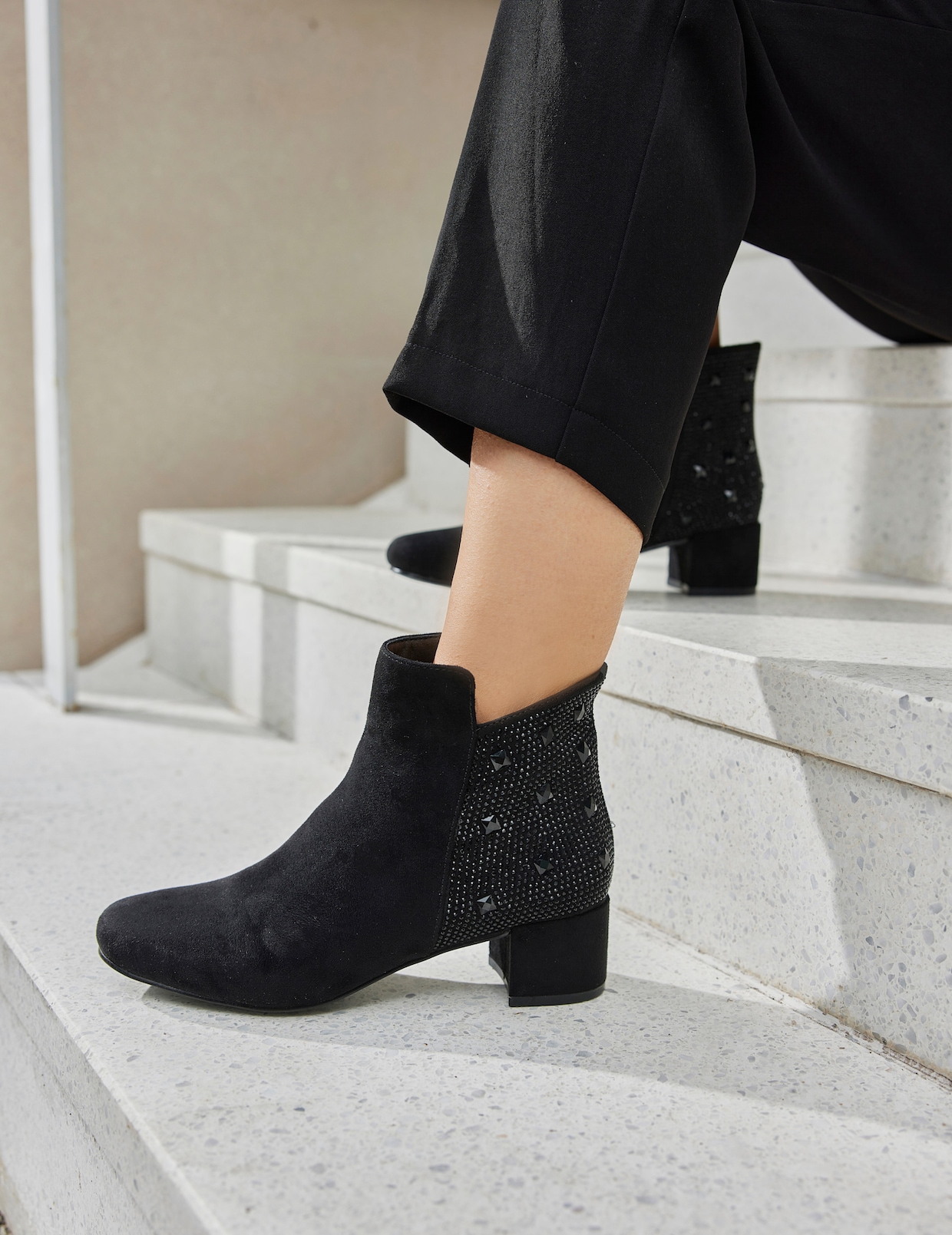 LASCANA Bottines - noir/brillant