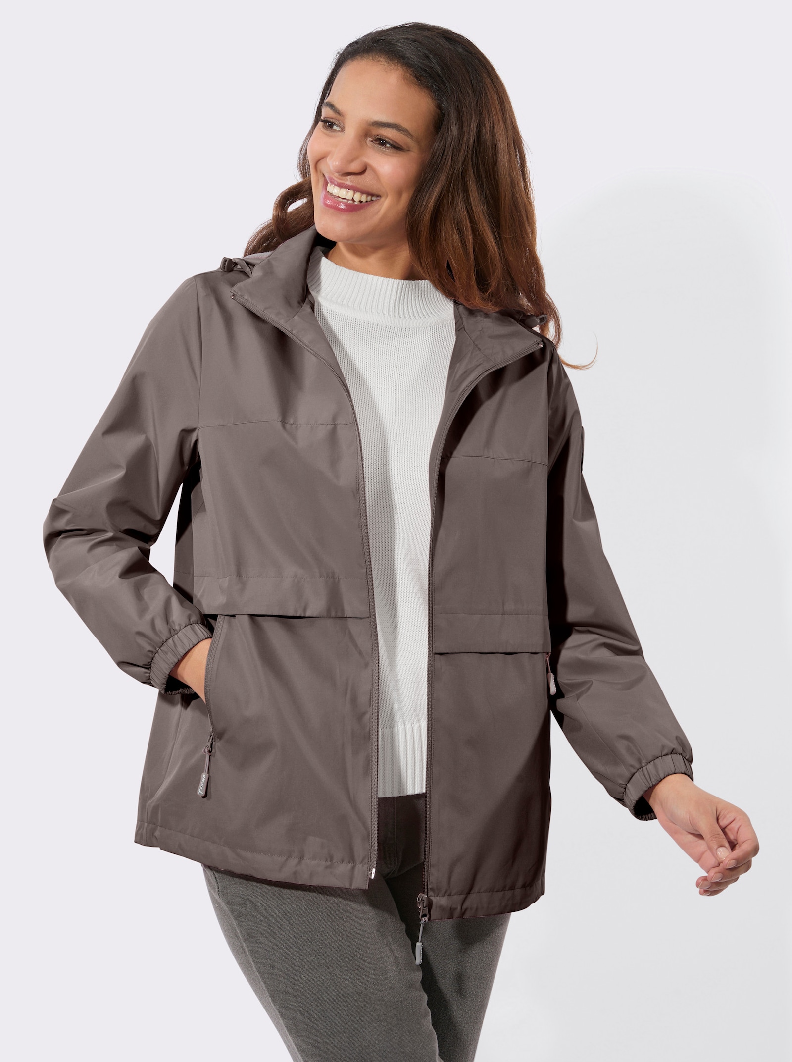 Outdoorjacke für die Übergangszeit - dunkeltaupe