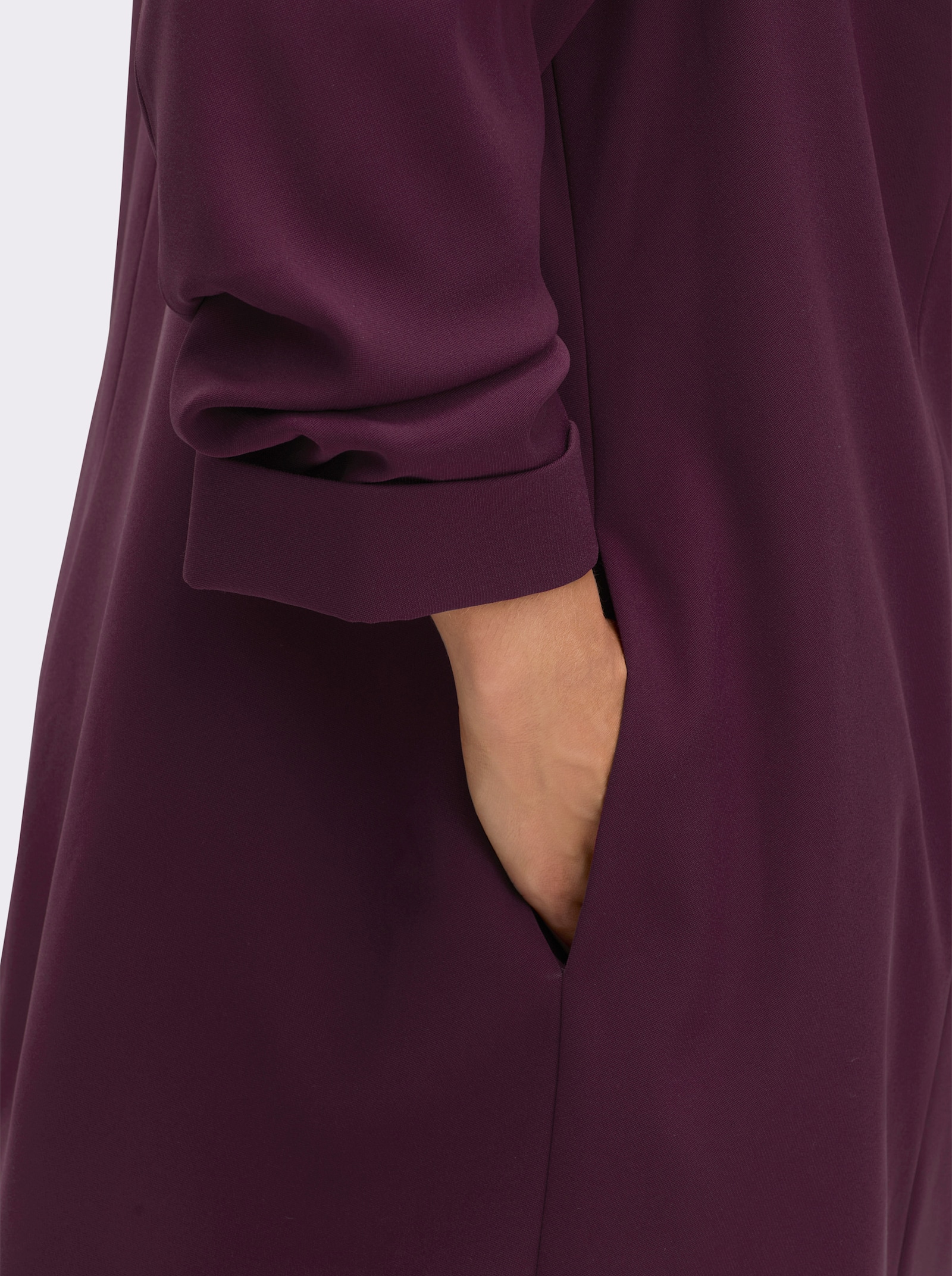 sheego Longblazer mit Schalkragen - burgund