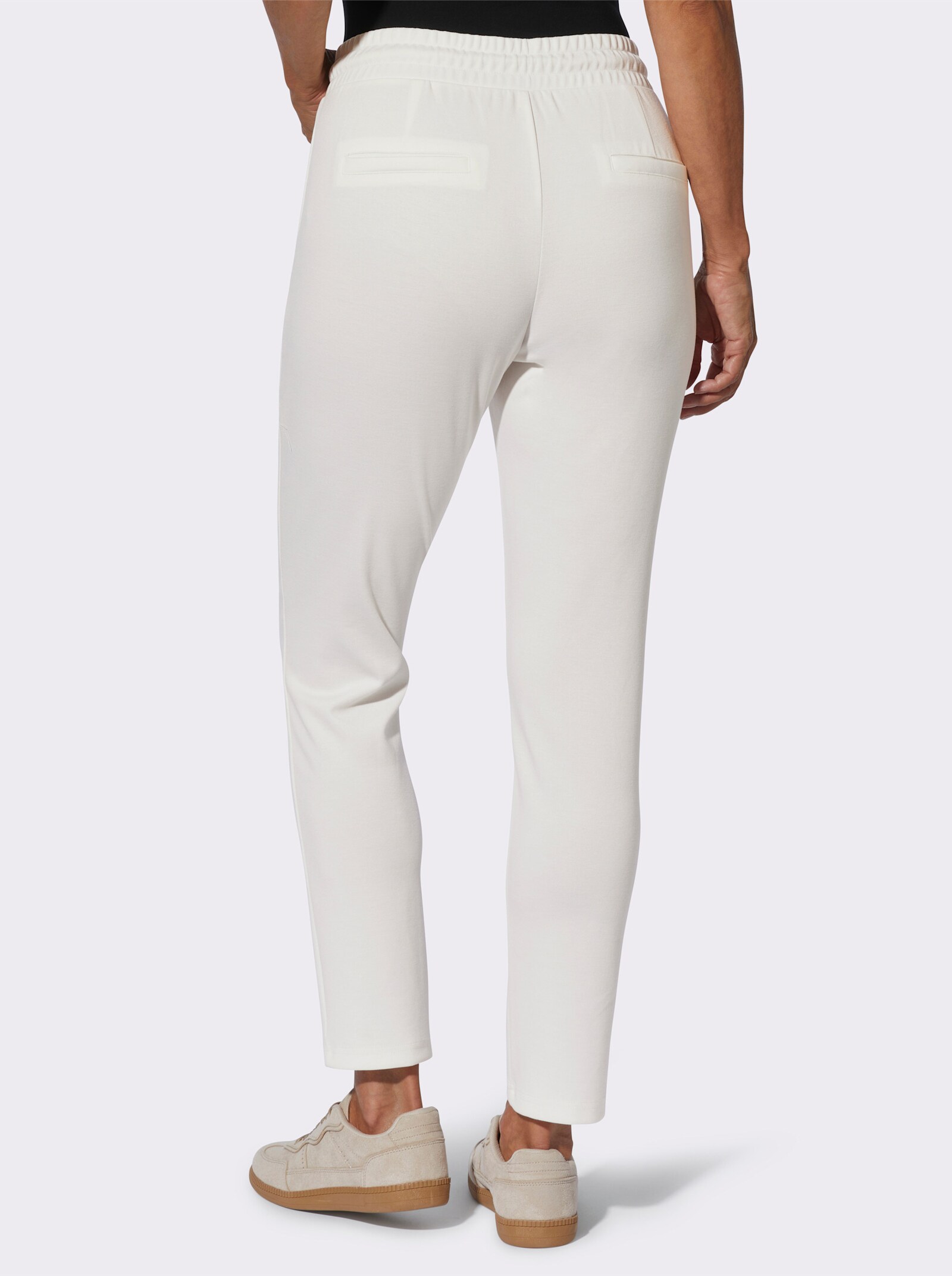 Jogg Pants mit Rundum-Dehnbund - ecru