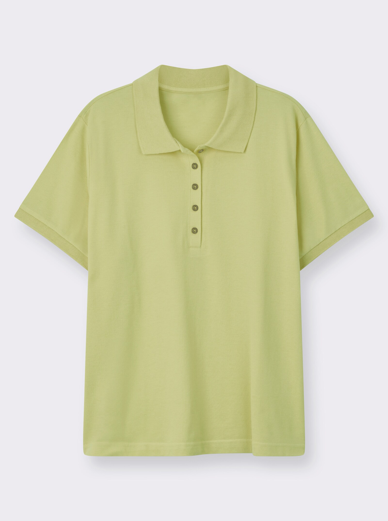 Poloshirt mit Seitenschlitzen - pistazie