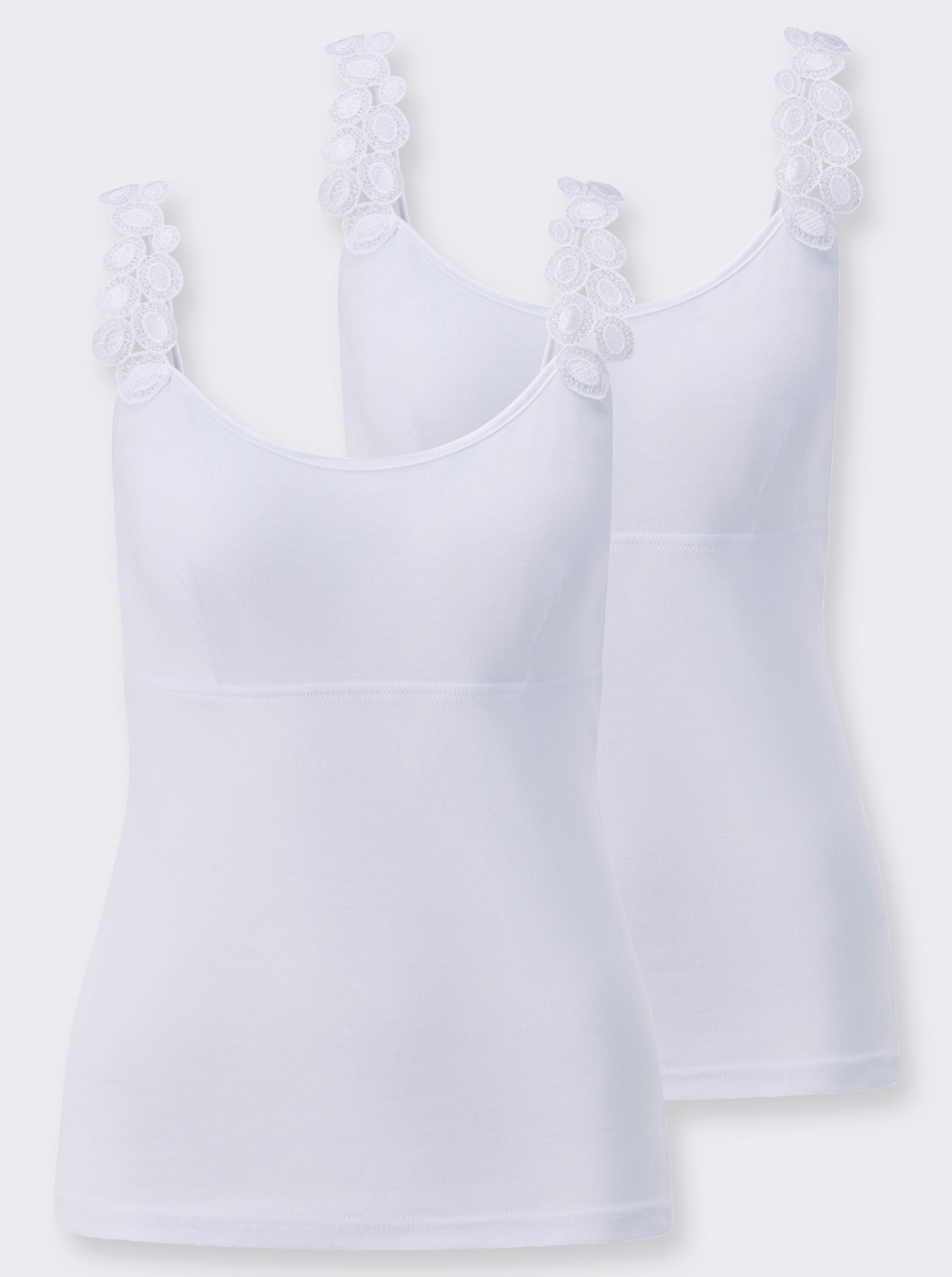 wäschepur BH-Hemd ohne Bügel - weiß