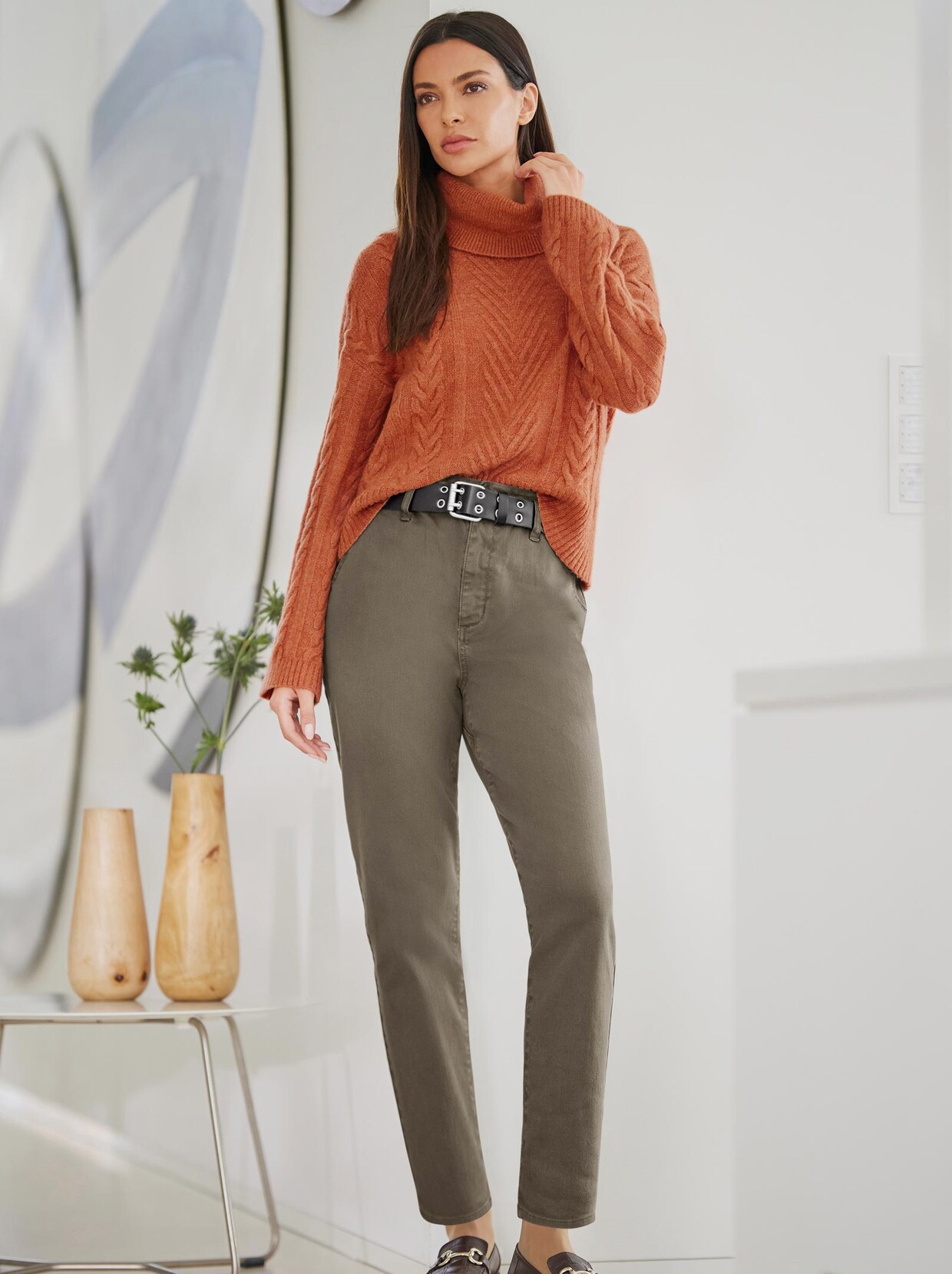 Rick Cardona Rollkragenpullover - papaya