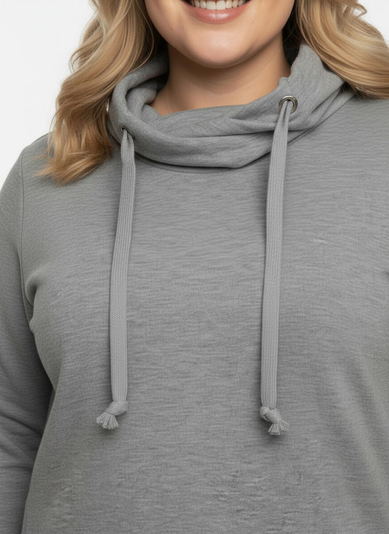 Sweatshirt - grau-meliert
