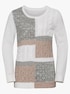 Pullover - weiß-taupe