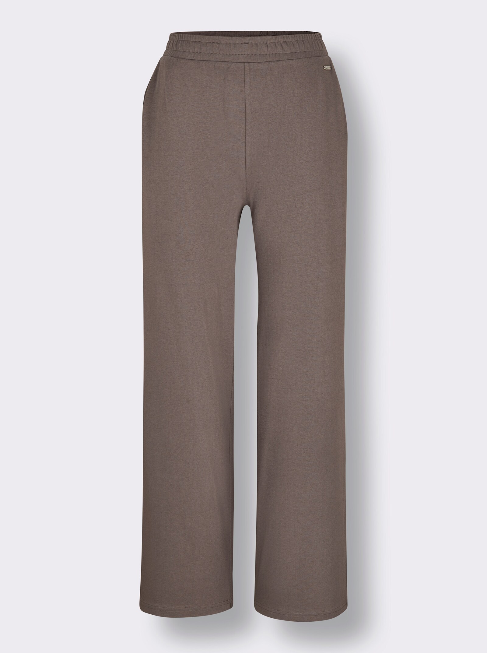 feel good Dehnbund-Hose mit weitem Bein - dunkeltaupe
