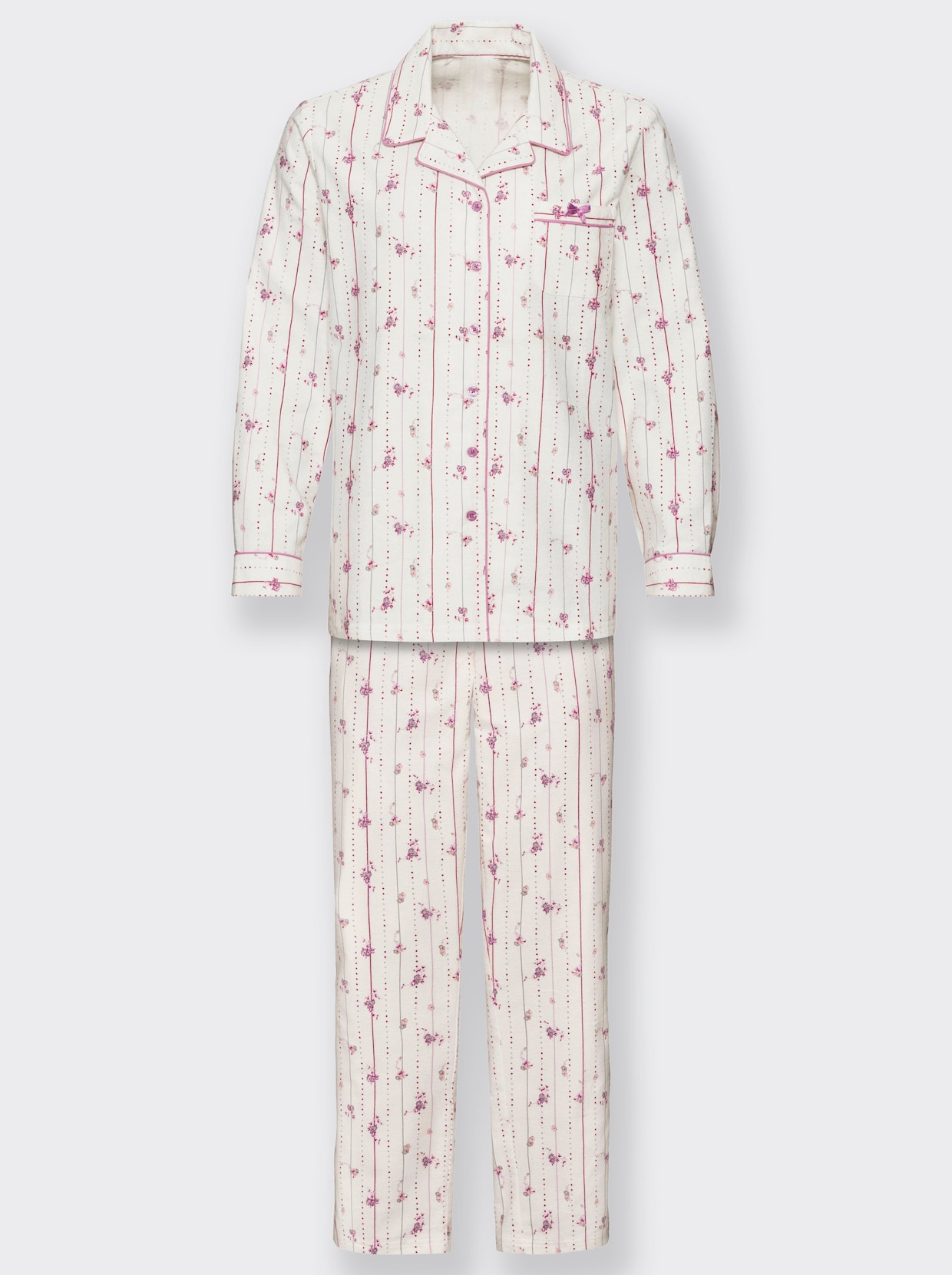 wäschepur Pyjamas - vit-ljusrosa