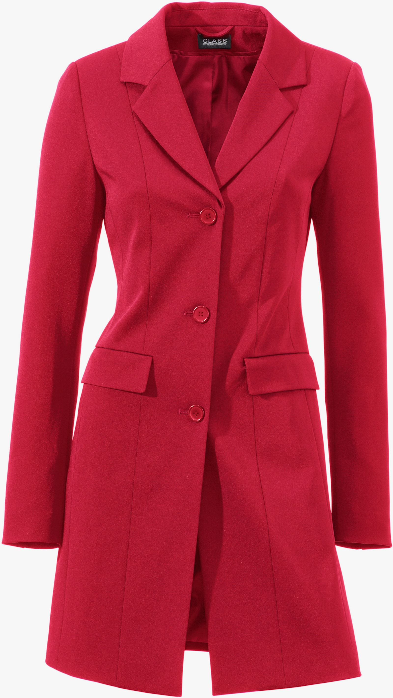 heine Longblazer mit Pattentaschen - rot