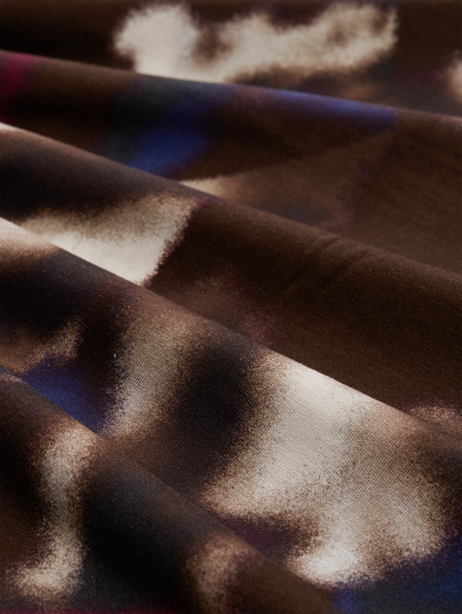 Langarmshirt - brown blurry argyle