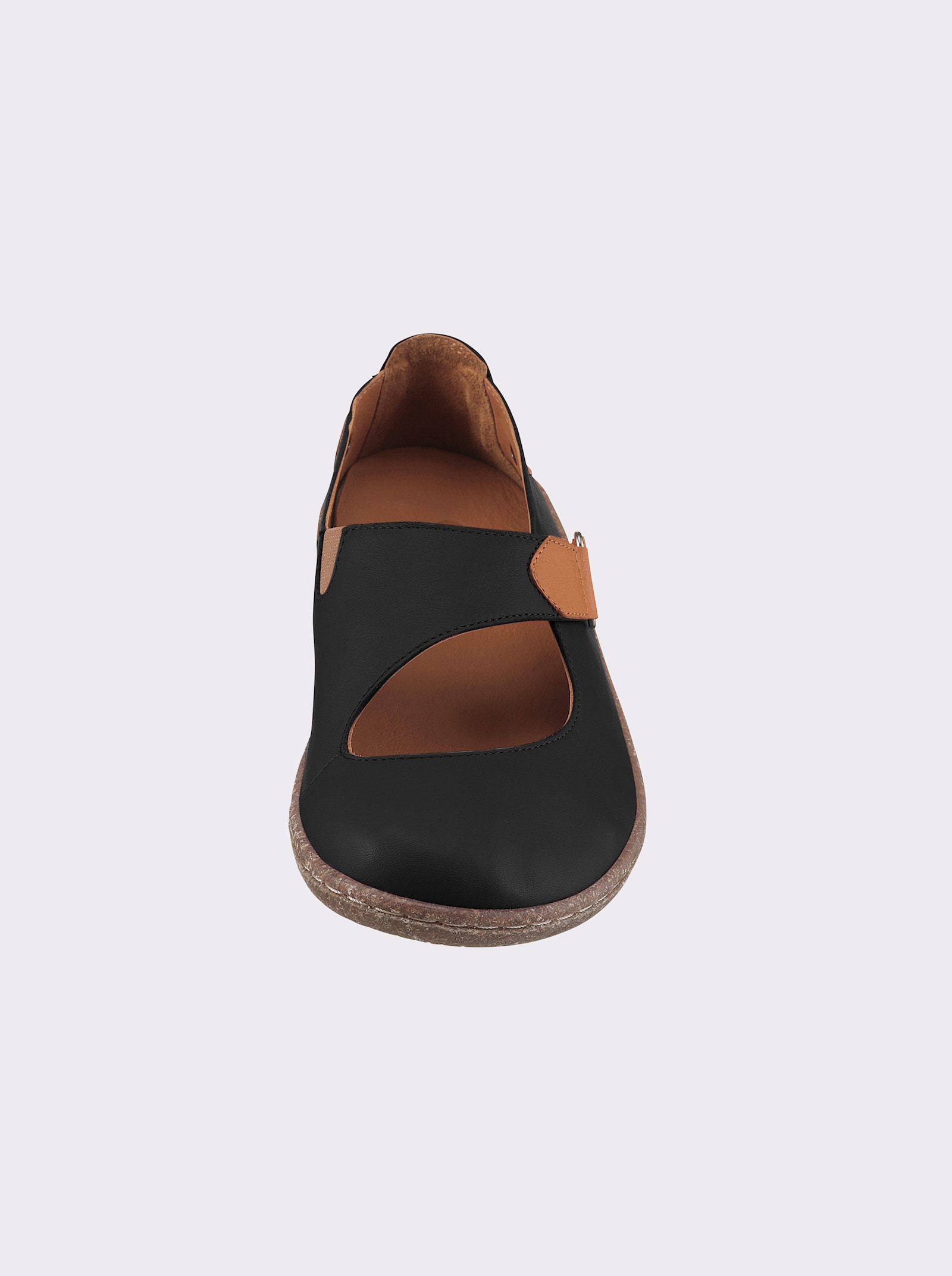 Gemini Slipper aus Leder - schwarz