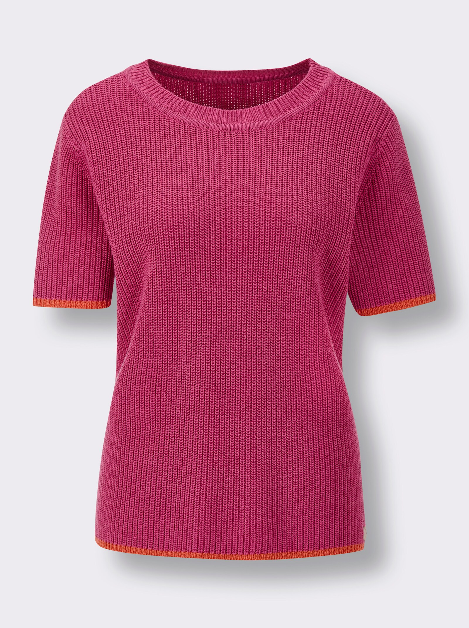 CREATION L PREMIUM Kurzarmpullover - fuchsia