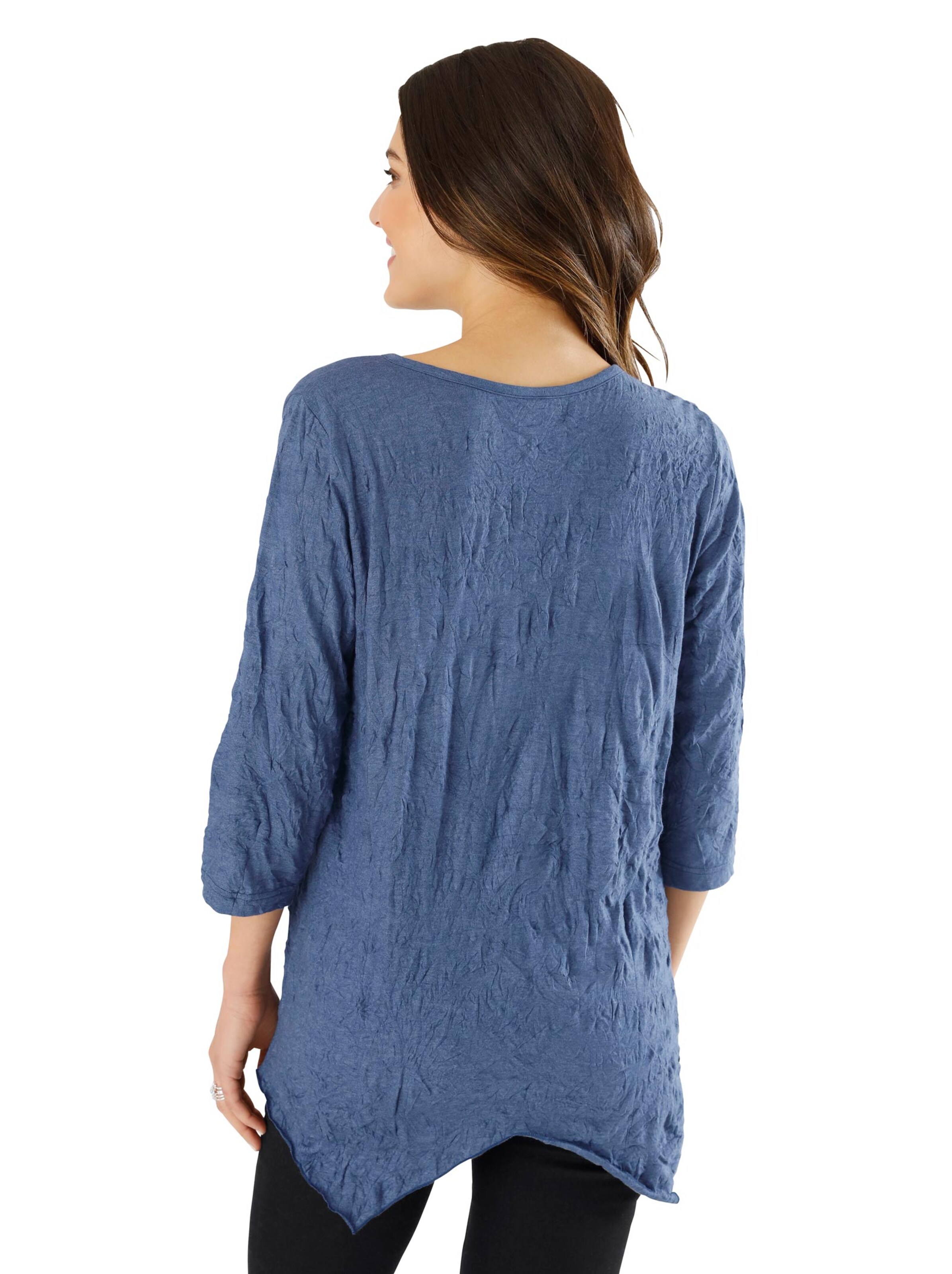 Shirt - blau-meliert