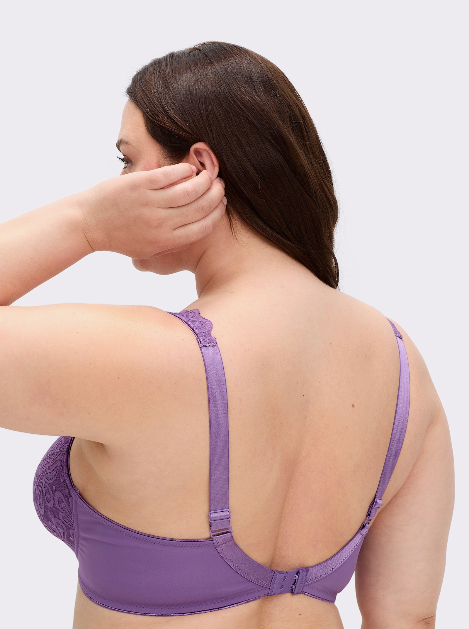 wäschepur Komfort-BH ohne Bügel mit Spitzen-Verzierung - lila
