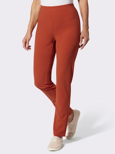 Schlupfhose in schmaler Schnittführung - rostrot