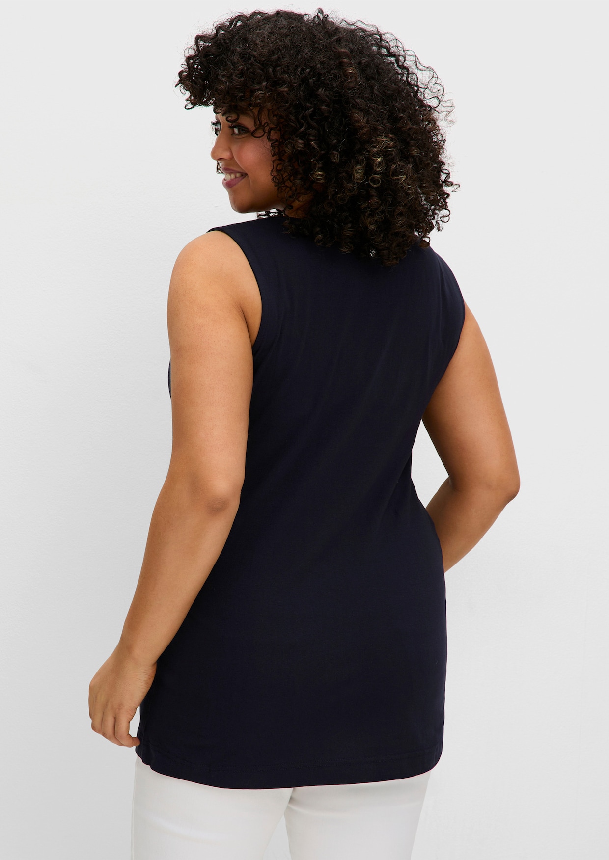 sheego Top met bandjes - diepblauw