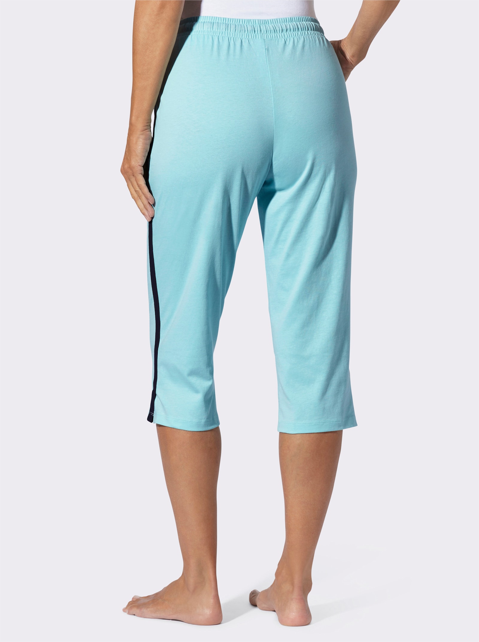 Športové capri nohavice - Akvamarínová
