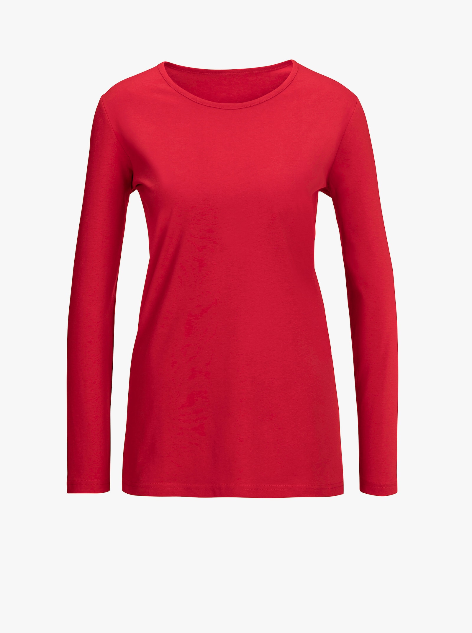 Shirt in wijd model met lange mouwen - rood