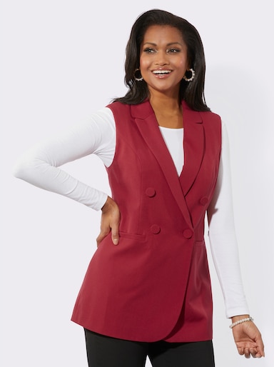 Anzugweste in pflegeleichter Qualität - kirsche