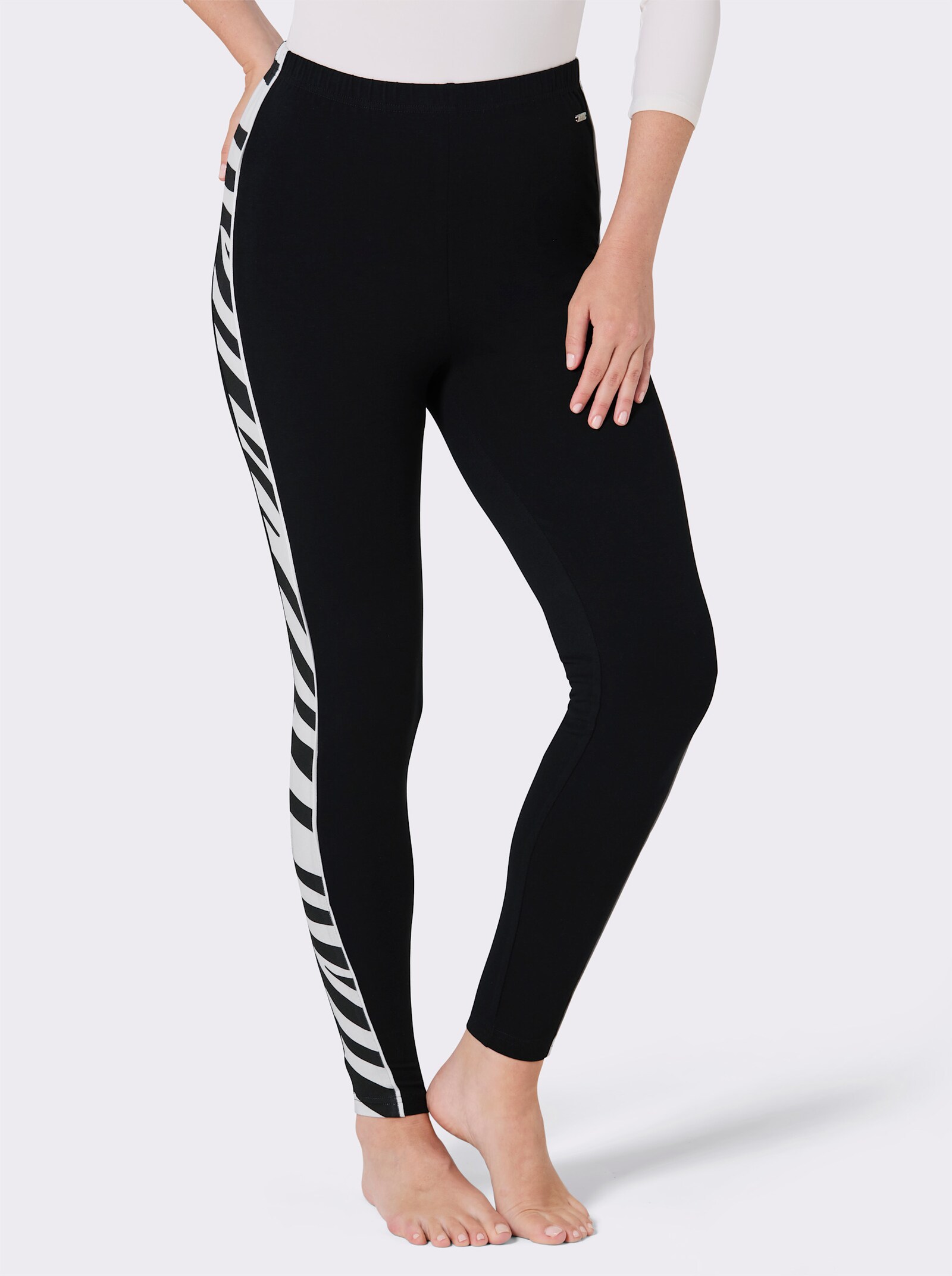feel good Leggings - schwarz-weiß