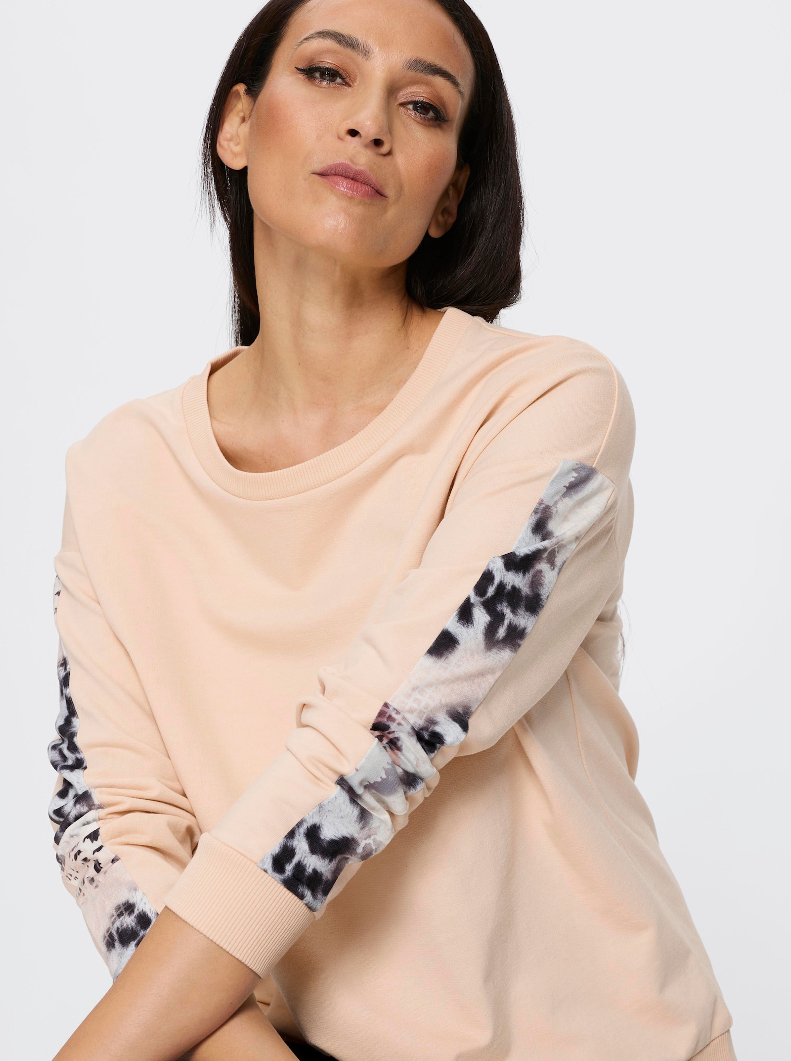 heine Sweatshirt mit Animal-Print - sand