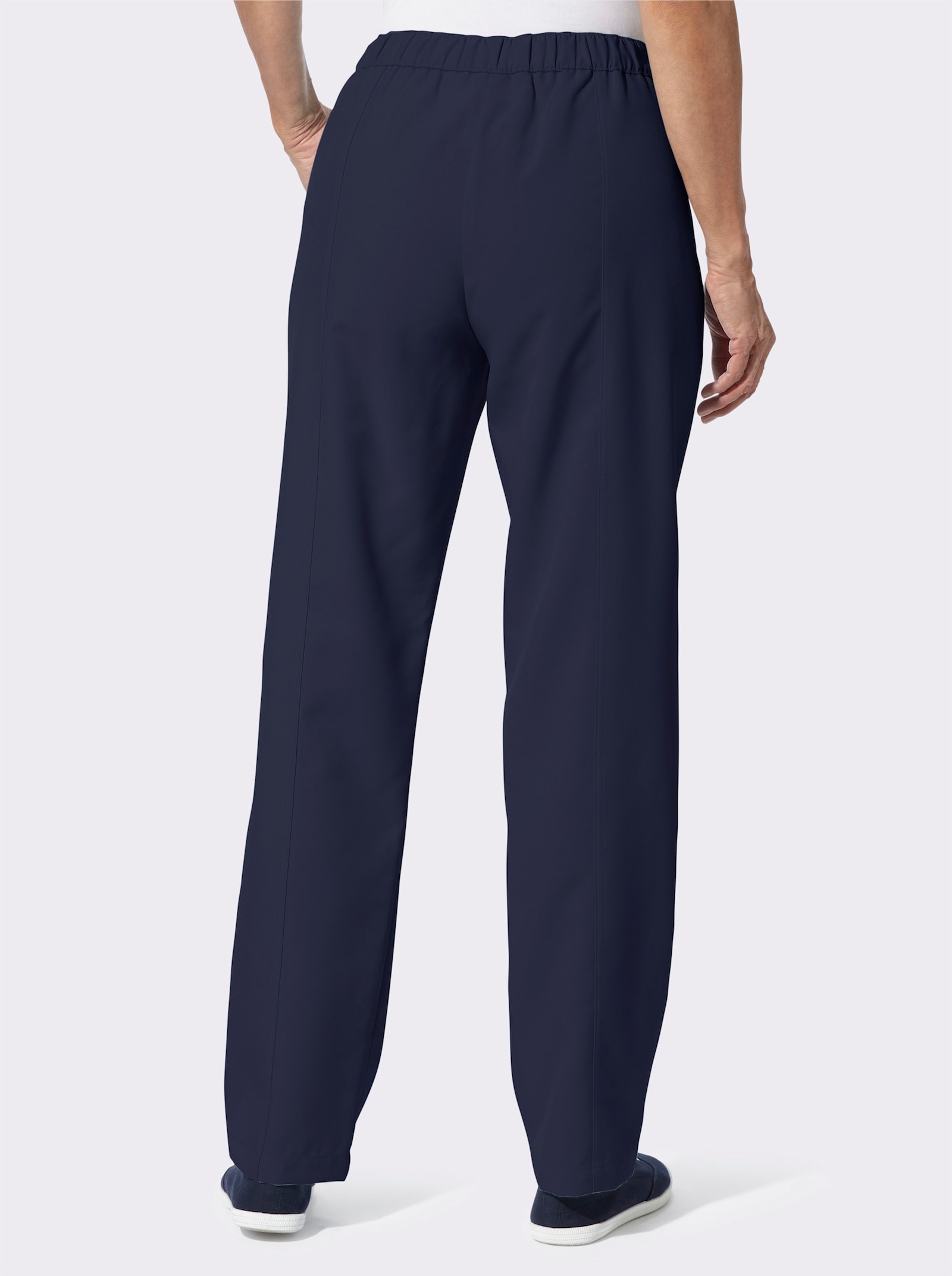 Schlupfhose mit Zierpatten an den Taschen - marine