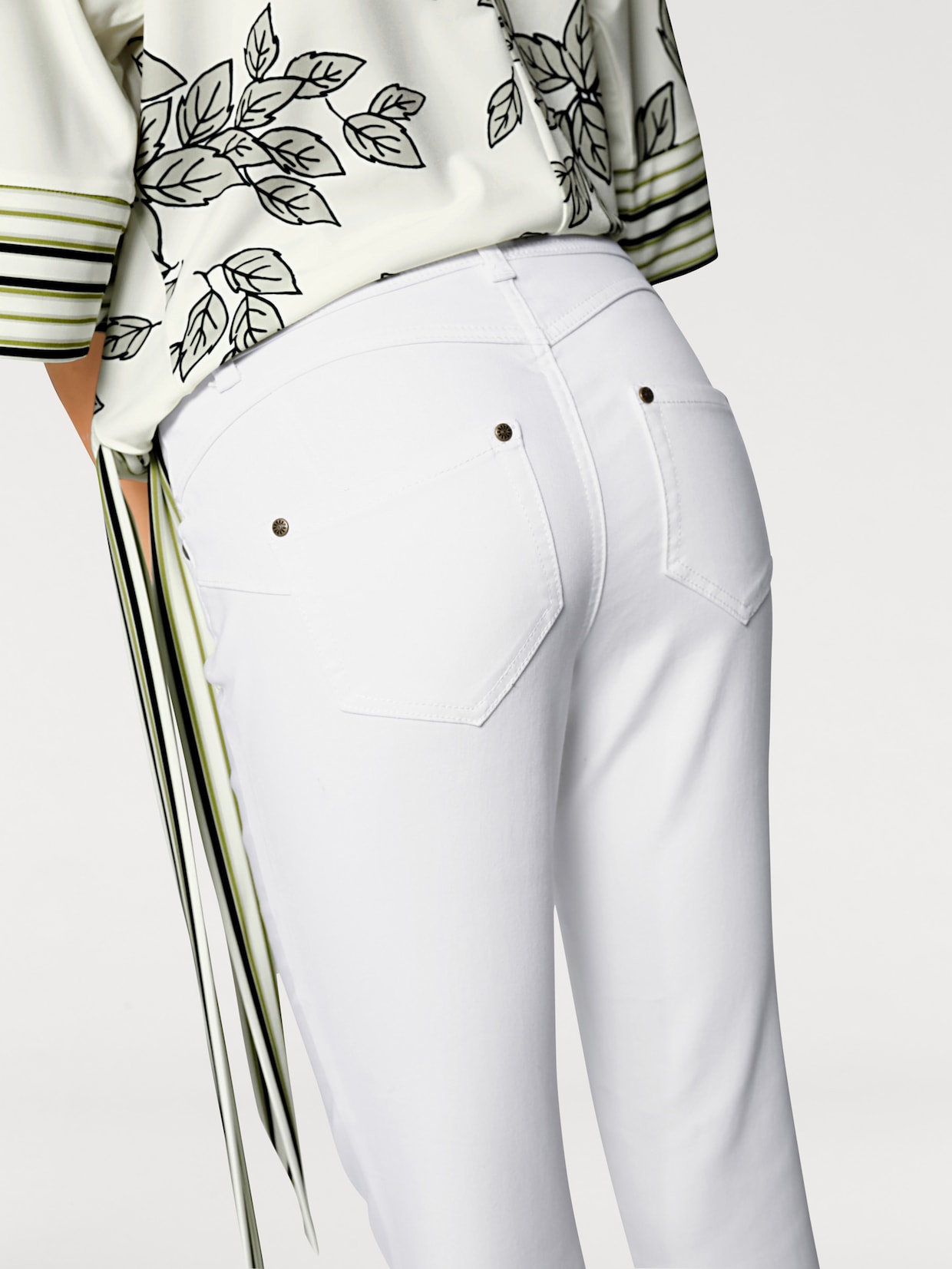 heine Jeans effet ventre plat - blanc