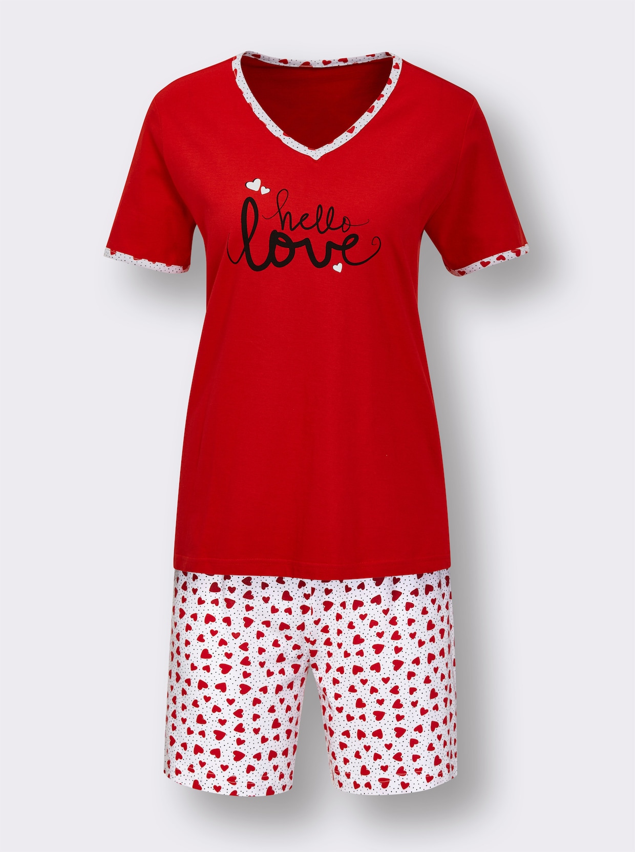 Comtessa Shortama - wit/rood geprint