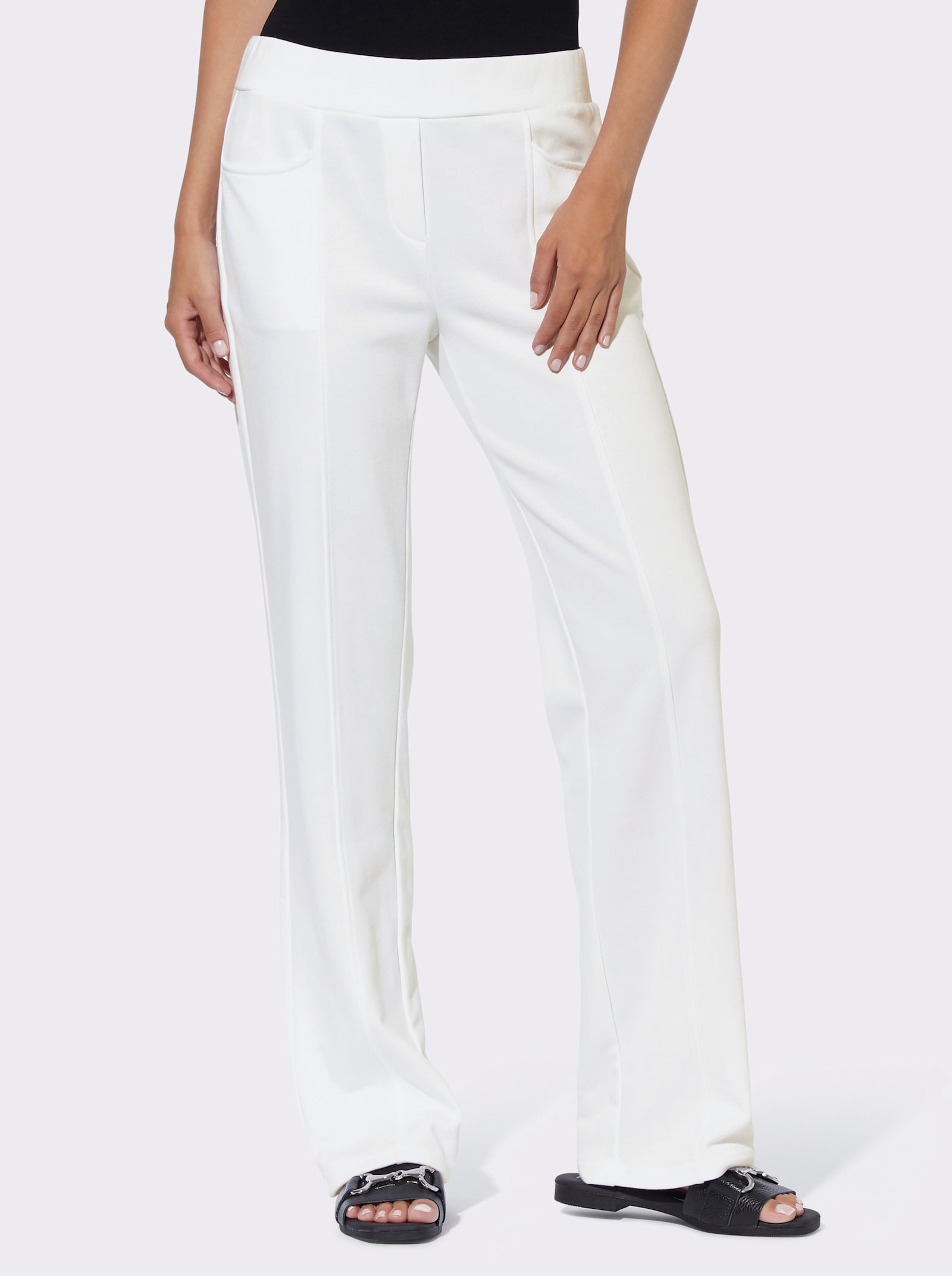 heine Sweathose mit 2 Gesäßtaschen - weiß