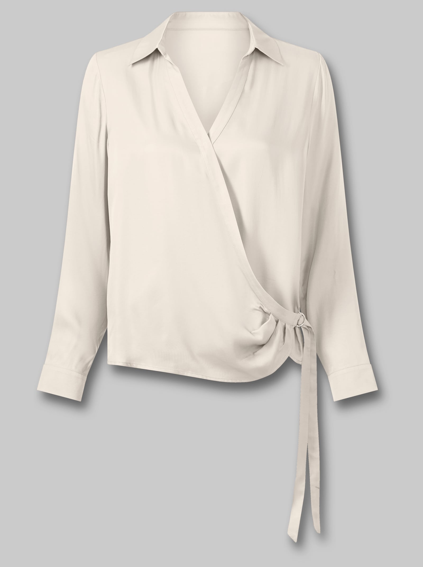 heine Wickelbluse aus schimmernder VIskose - champagner