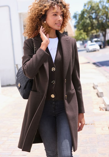 LASCANA Kurzmantel - braun