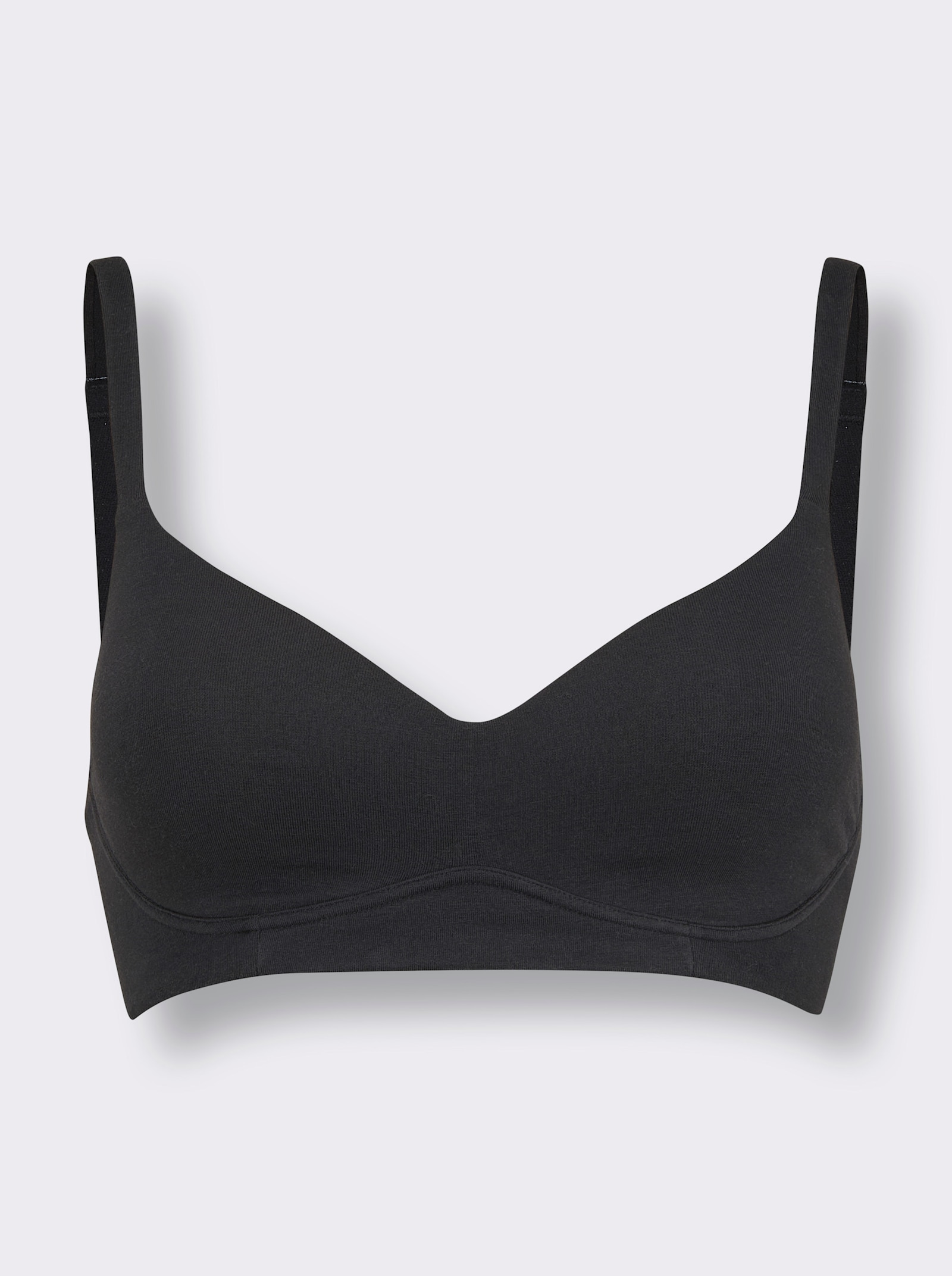 Schalen-BH ohne Bügel - schwarz