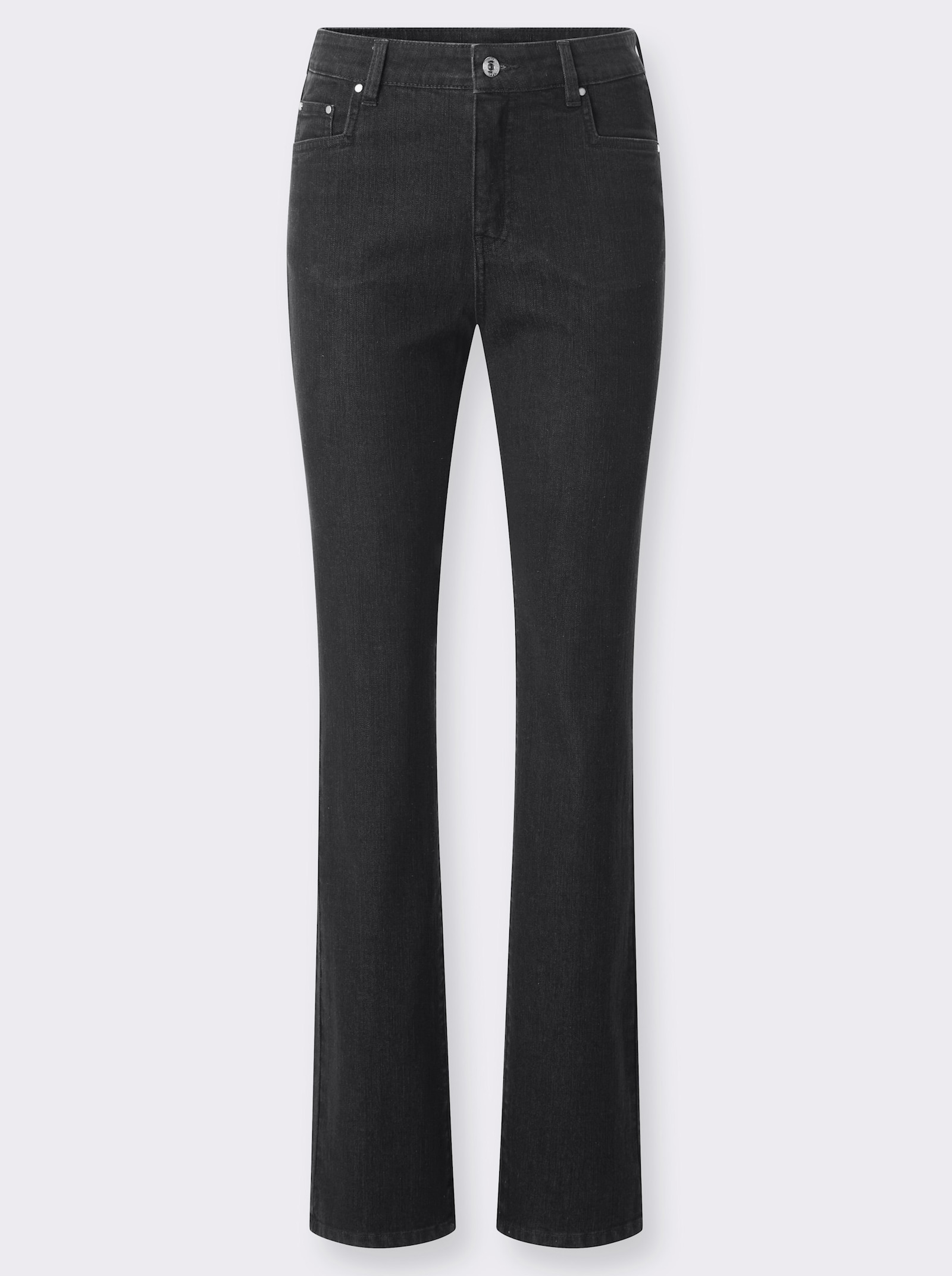 Thermojeans mit innenliegendem Dehnbund - black-denim