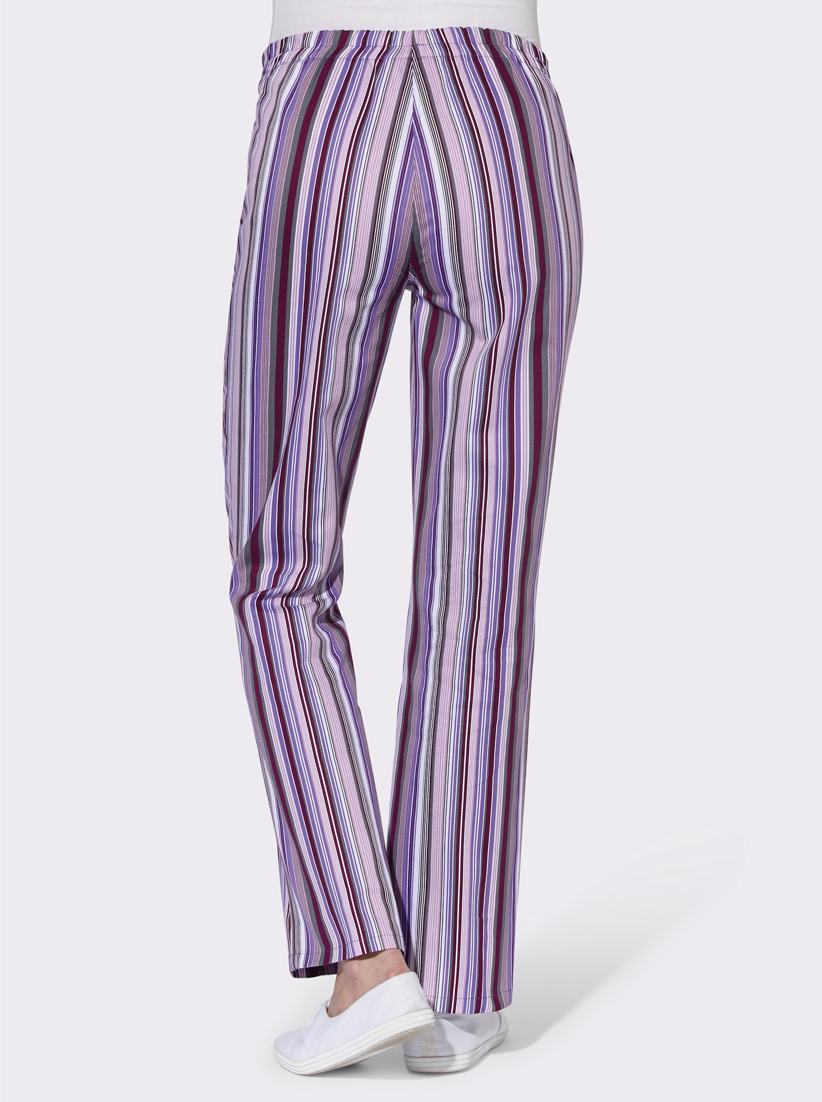 Schlupfhose aus Baumwolle - beere-gestreift
