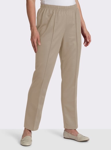 Hose mit Ripp-Struktur - beige