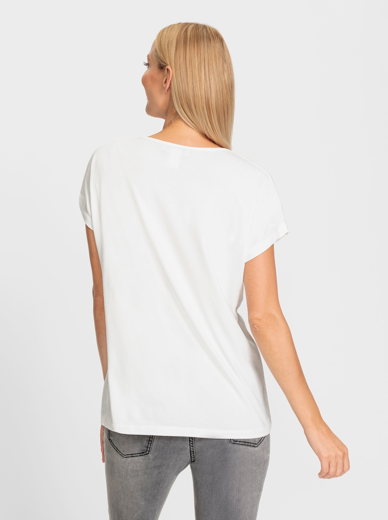 heine T-shirt à paillettes - blanc