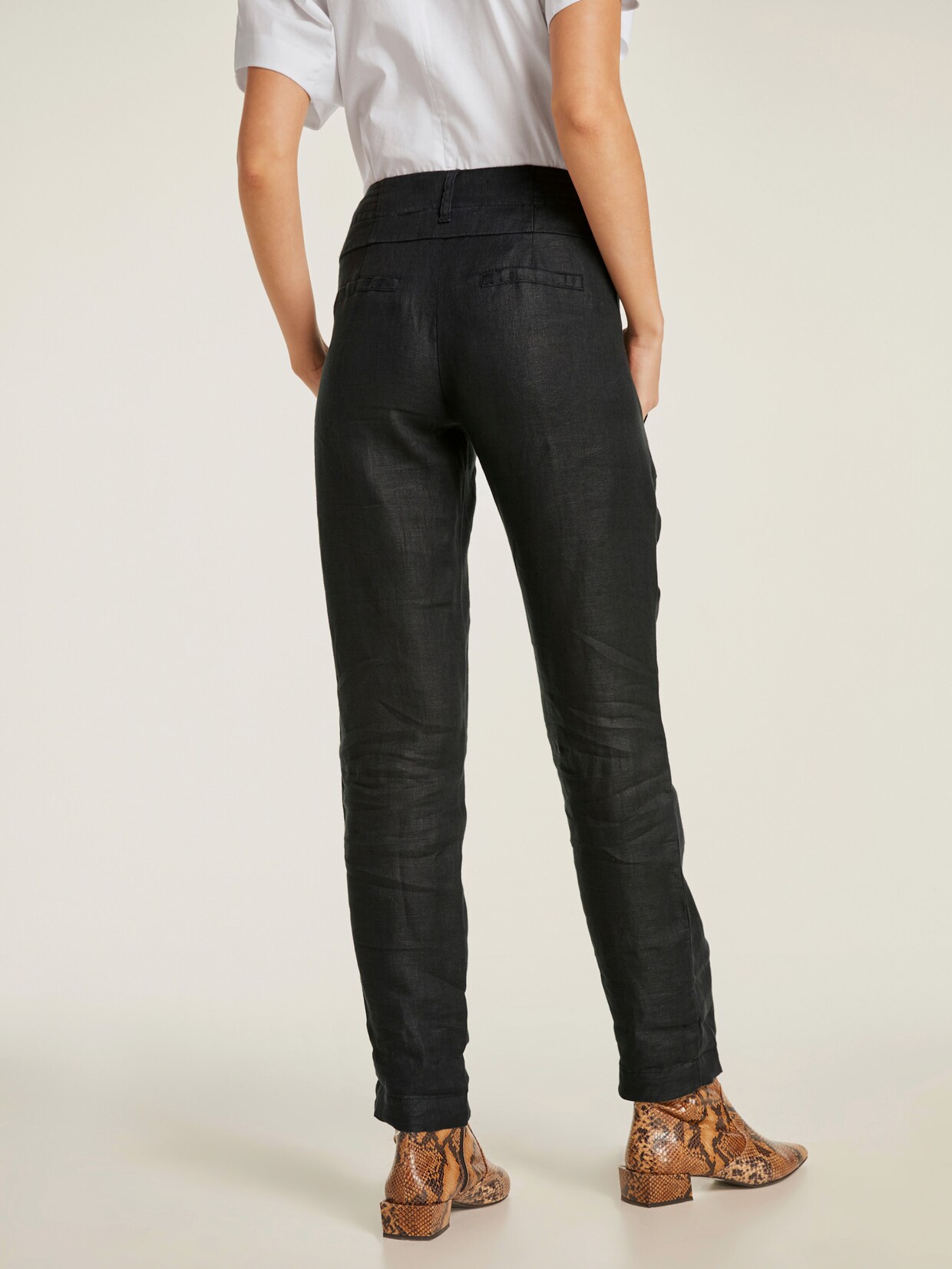 heine Leinenhose - schwarz