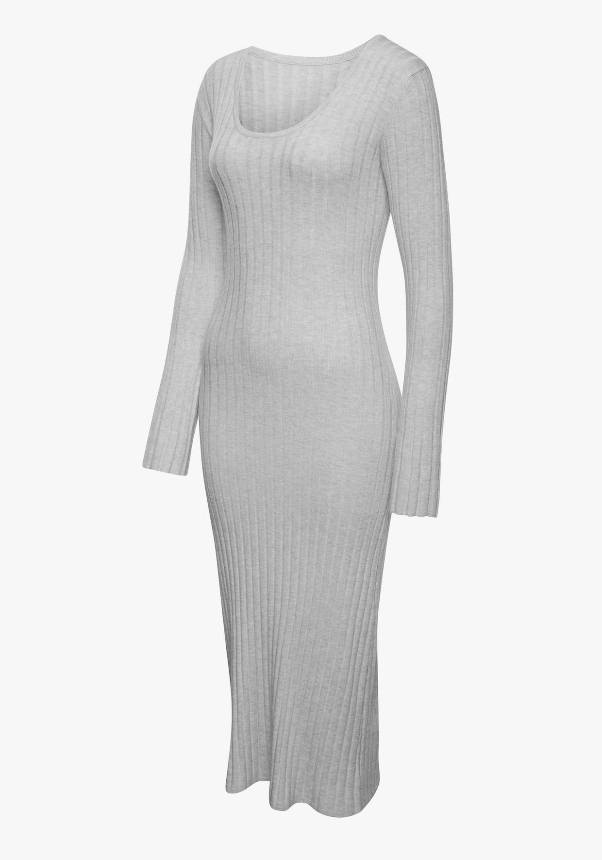 Robe en tricot - gris clair chiné