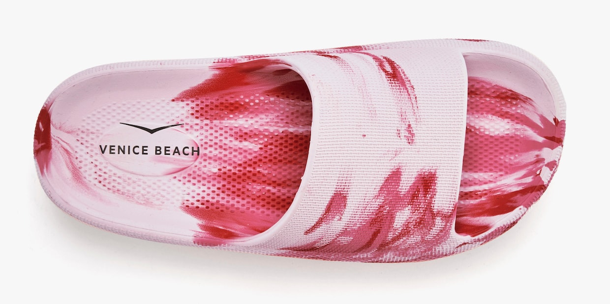 Venice Beach Mules - fuchsia-batik