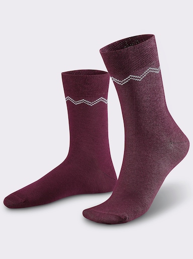 wäschepur Damen-Socken - bordeaux-marine