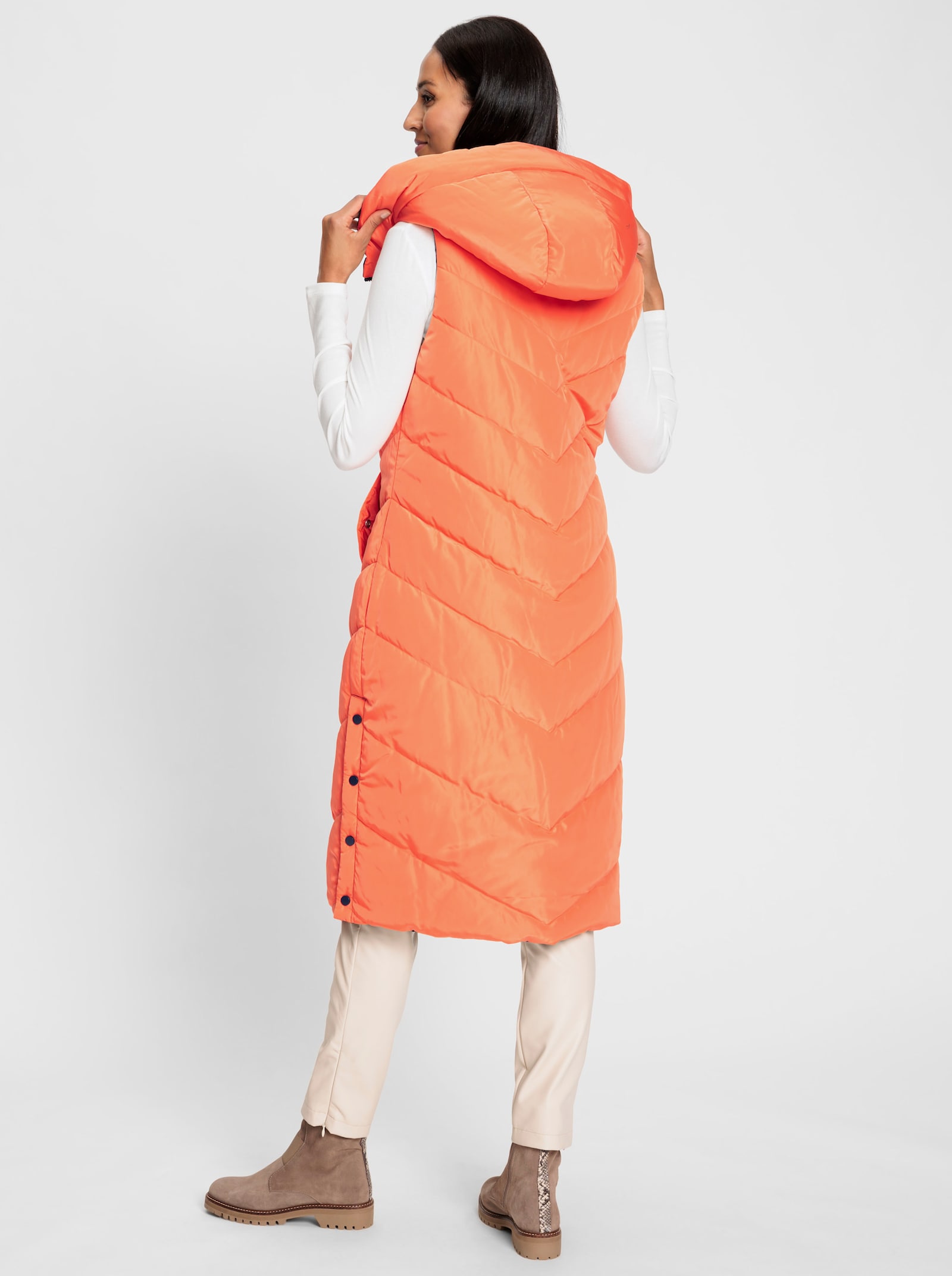 heine Gilet réversible avec fentes latérales - marine-orange