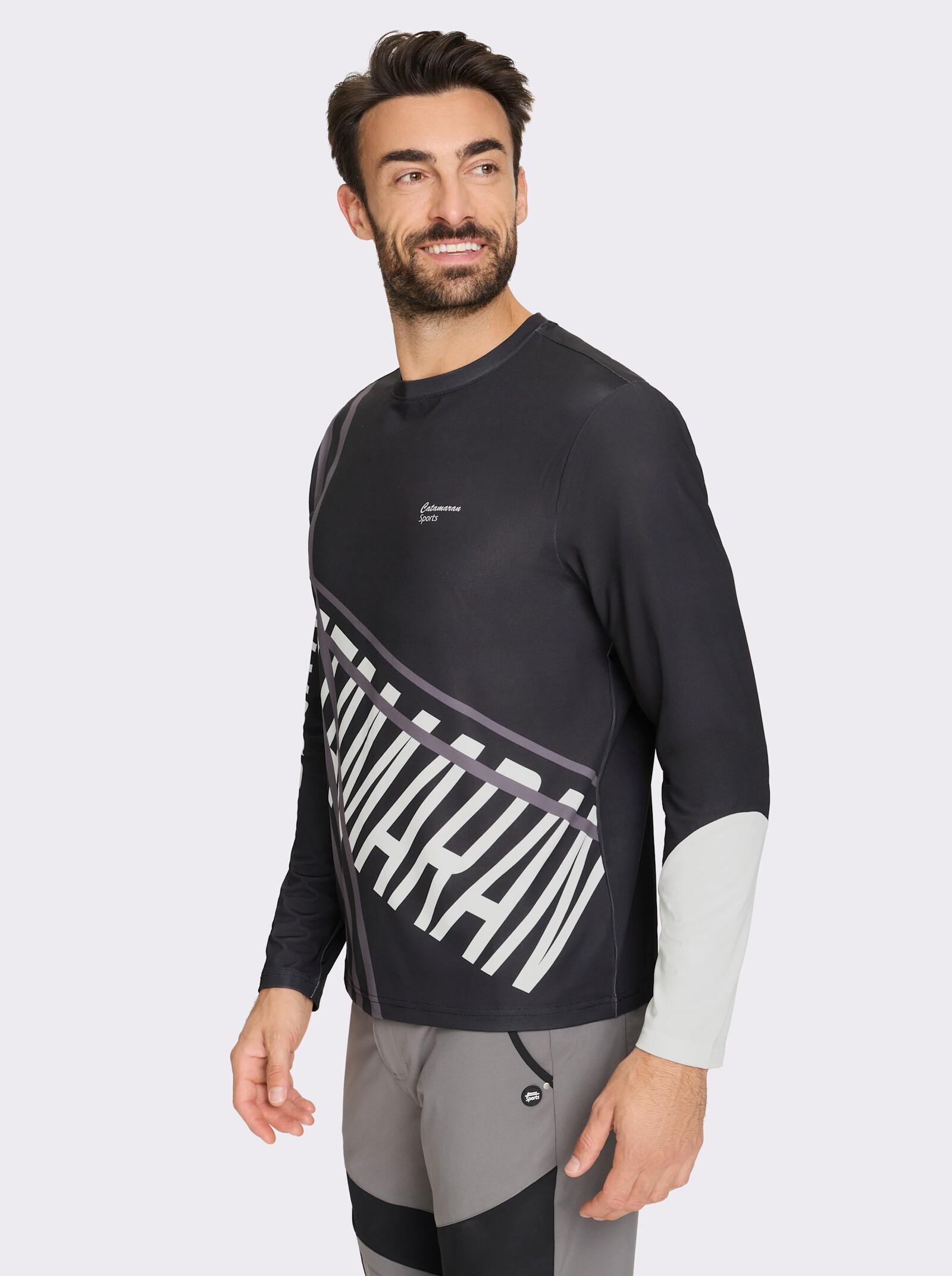 Catamaran Sports Functioneel shirt met stretch - zwart geprint