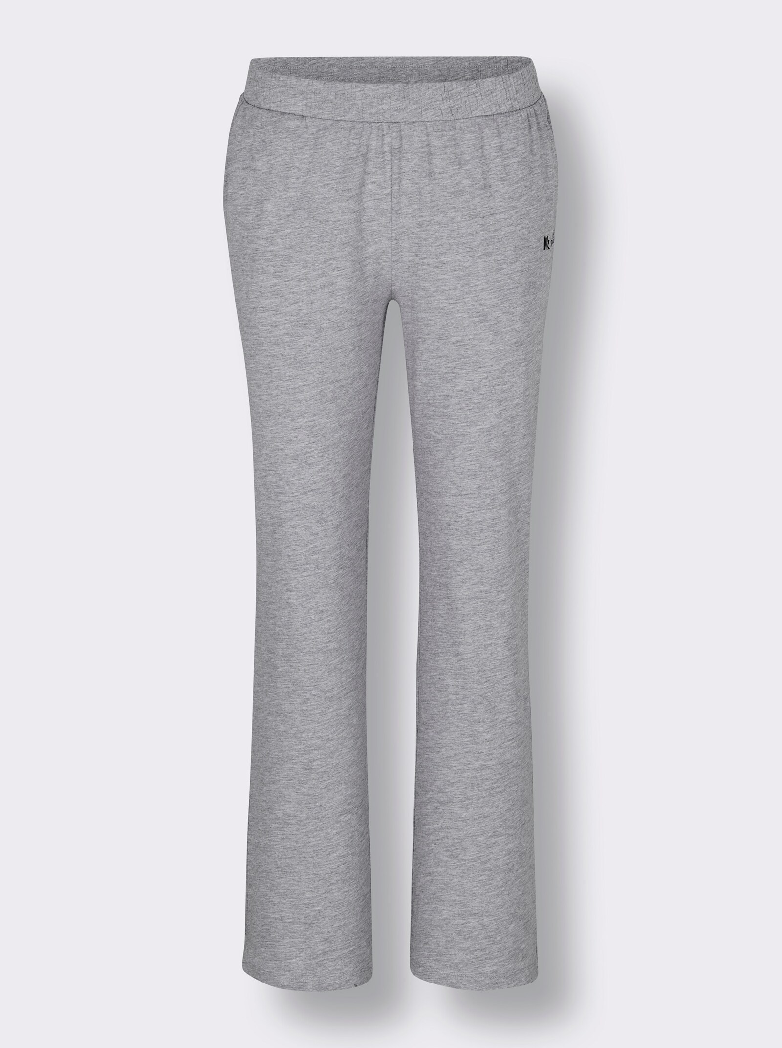 feel good Dehnbund-Hose aus leichtem Jersey - grau-meliert