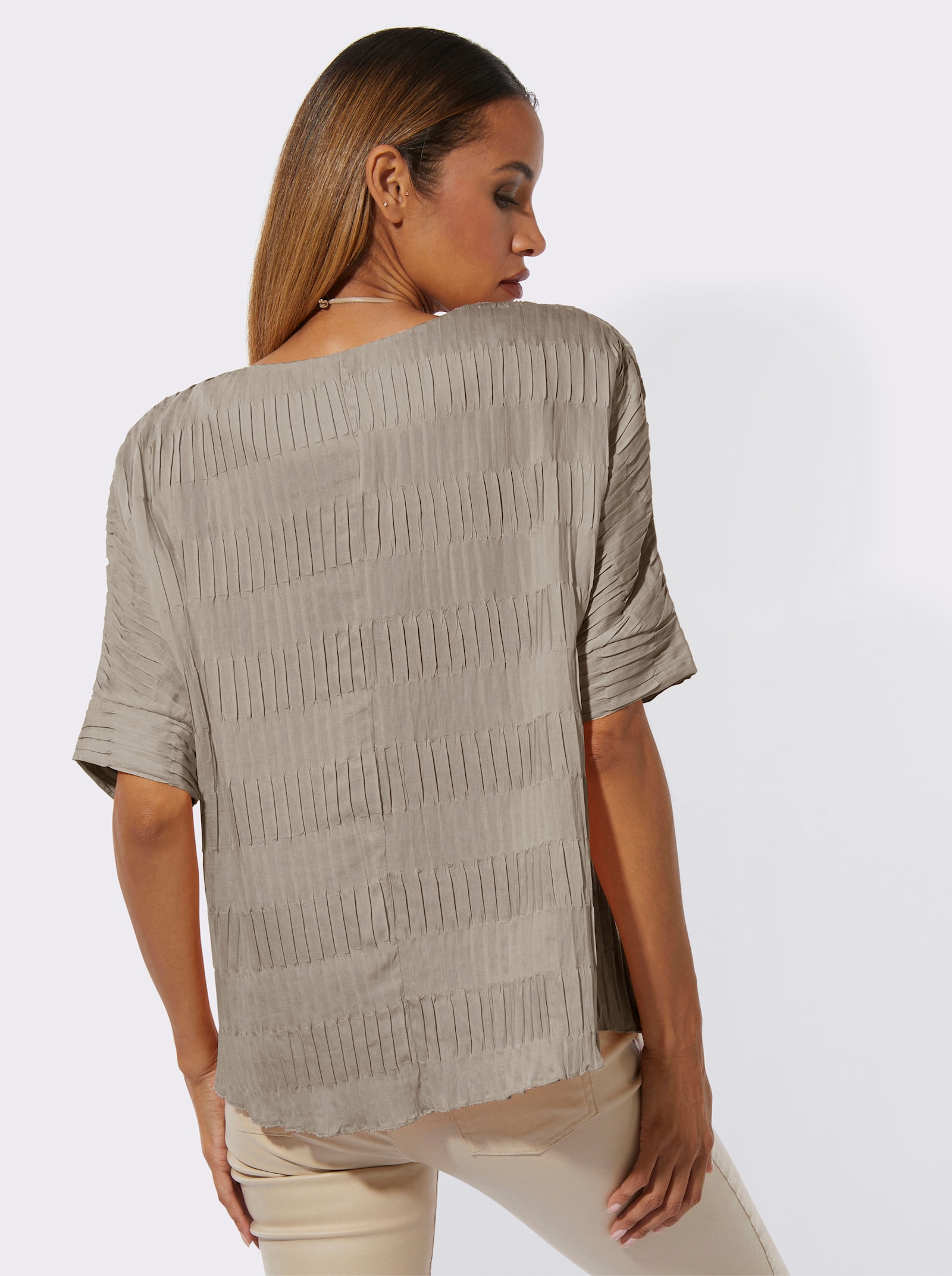 Schlupfbluse mit Fledermaus-Ärmeln - sesam