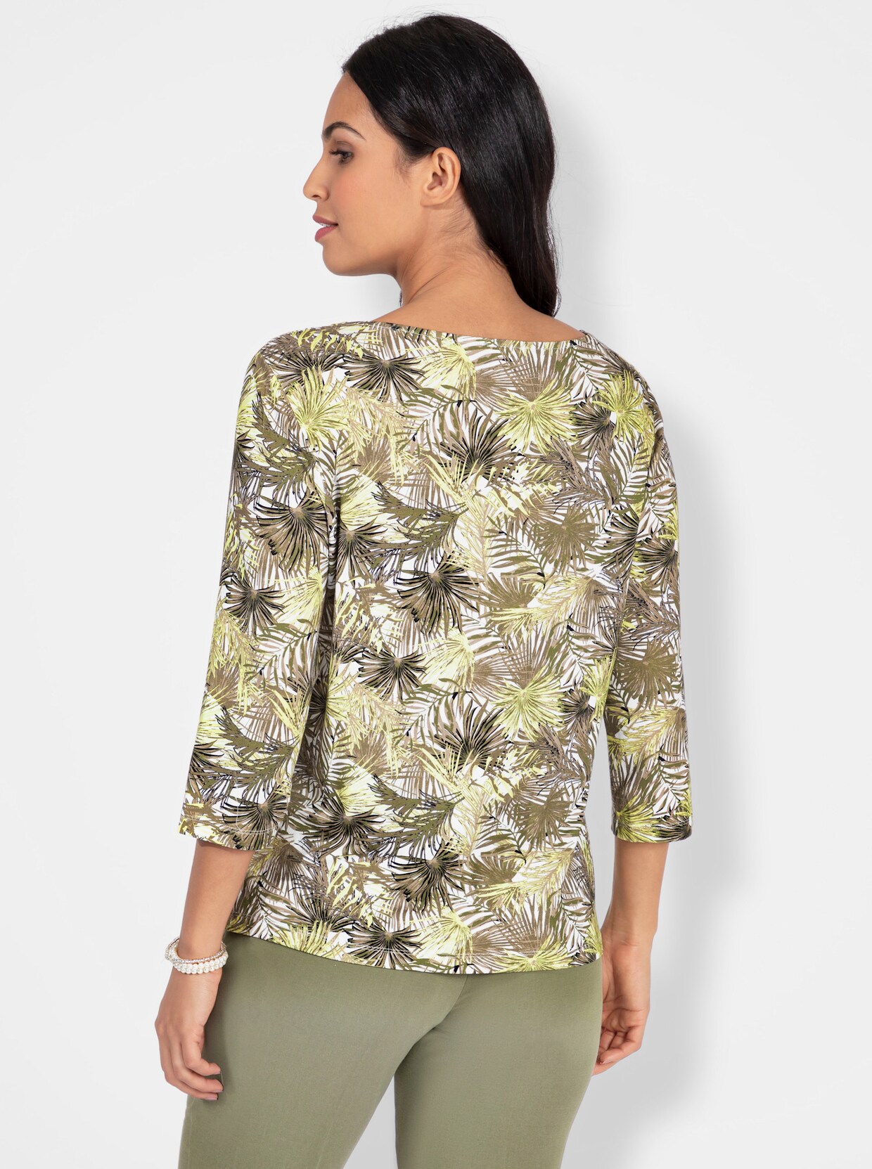 Print-Shirt - schlamm-zitrone-bedruckt