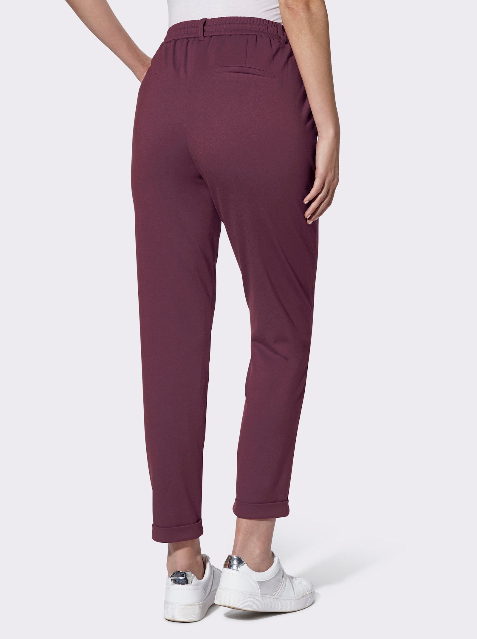 Jogg Pants in Interlock-Qualität - burgund