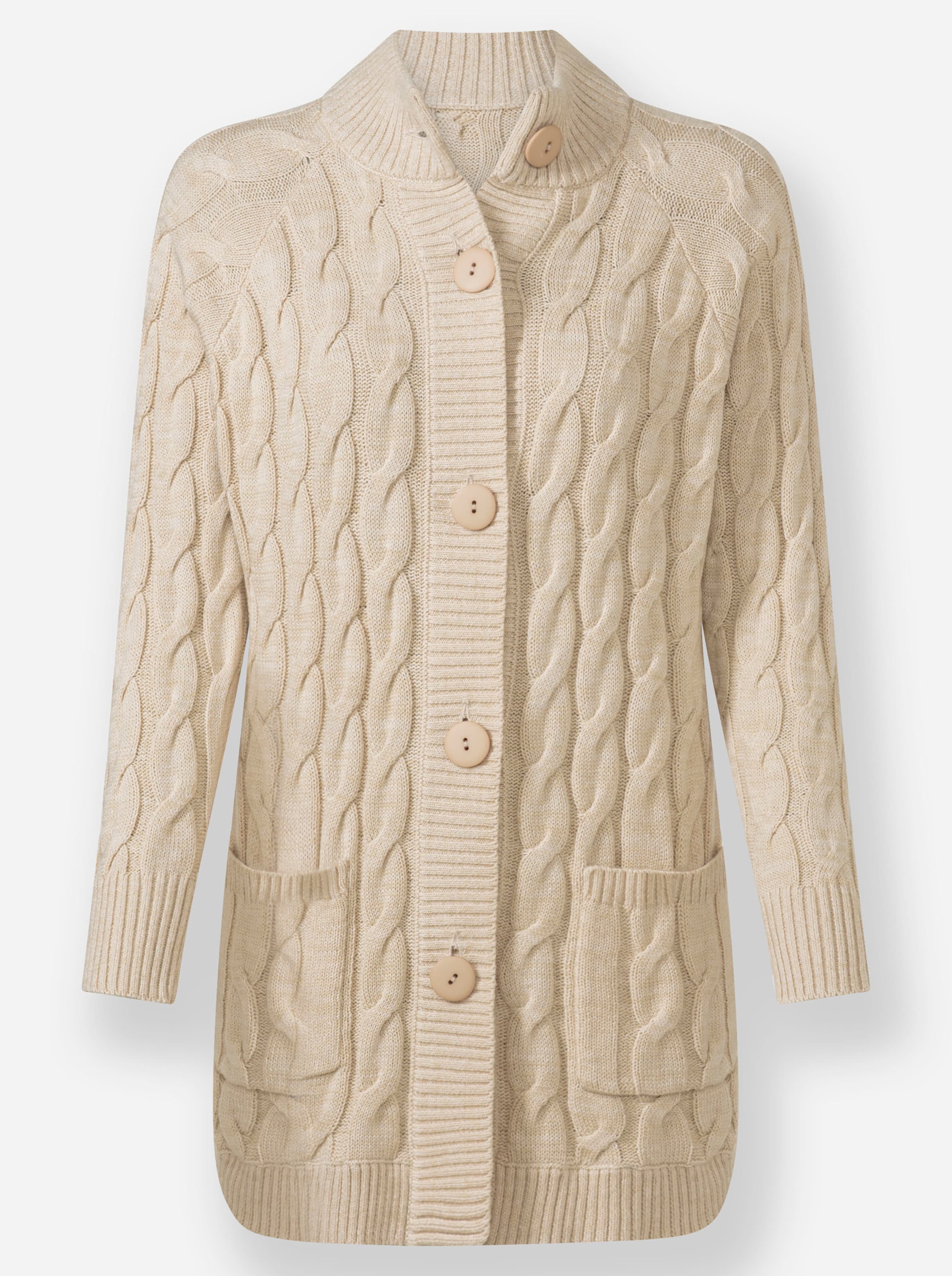 Longstrickjacke