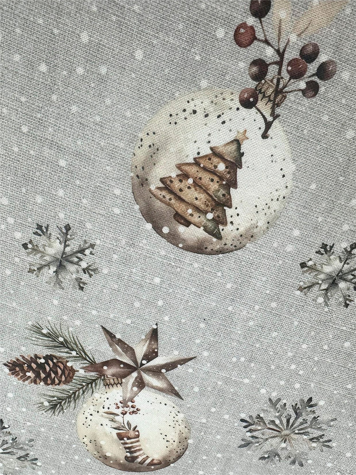 heine home Tischläufer - grau-bedruckt